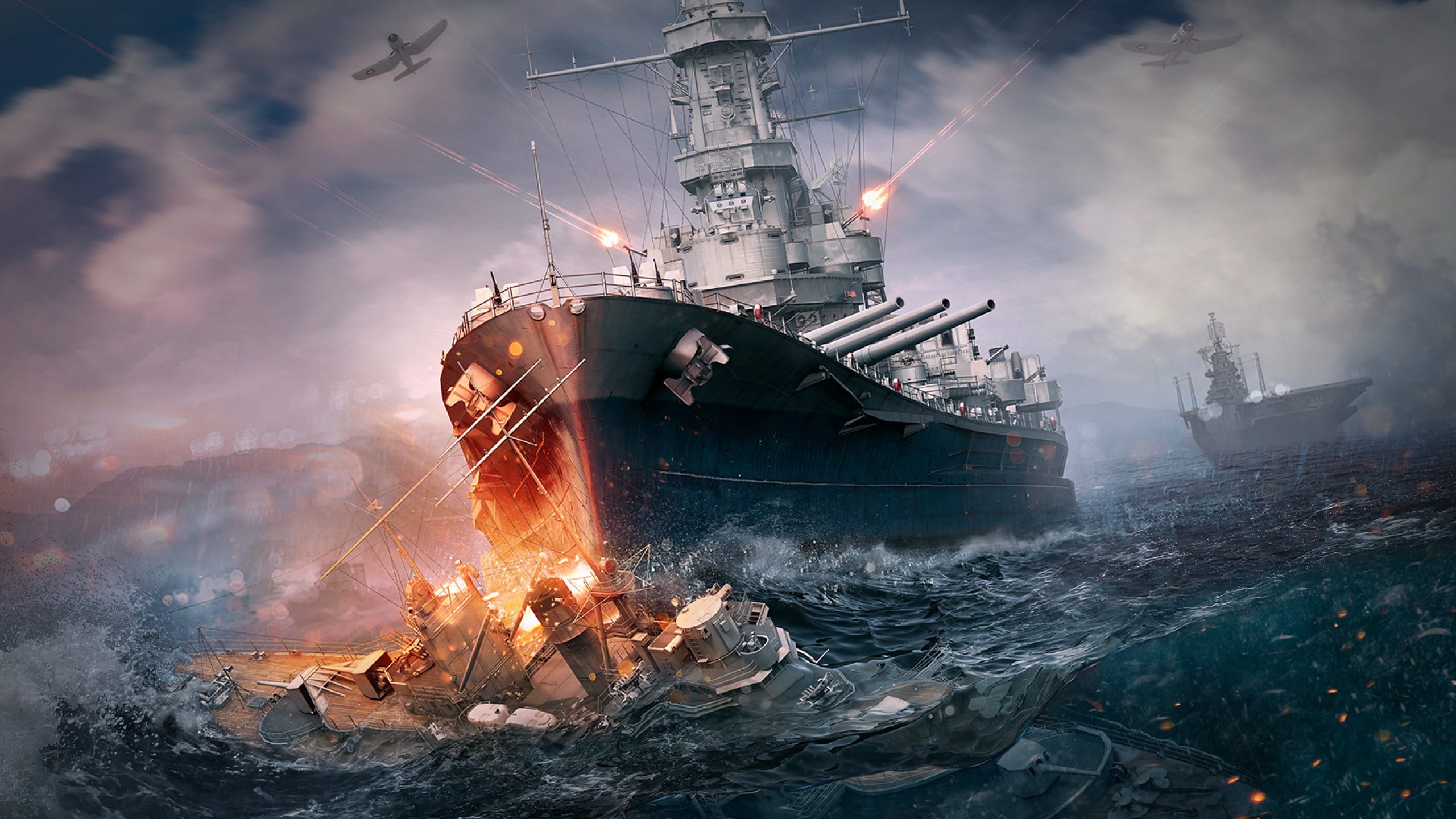 World Of Warships War Ocean Battle 2560x1440
