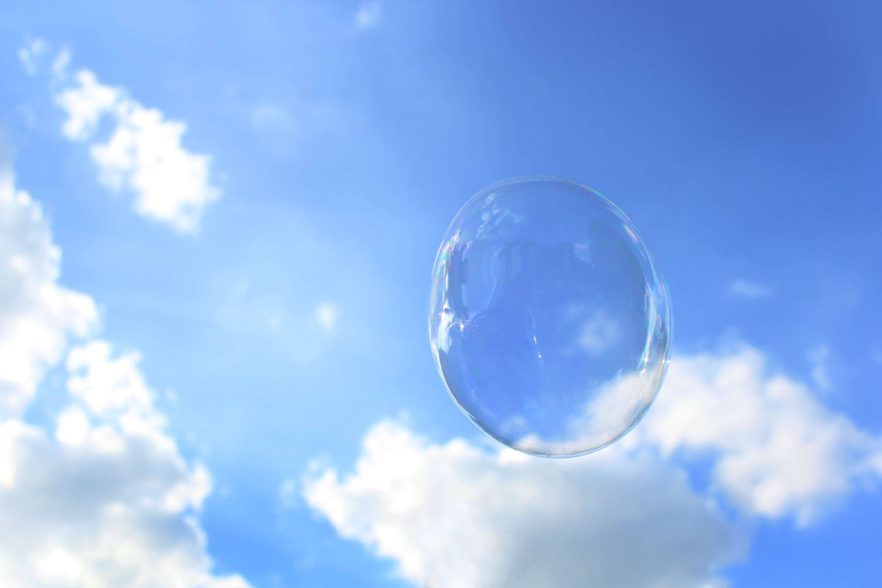 Nature Bubble Bubbles Soap Clear Sky Clouds Sunny Sky Blue 3456x2304