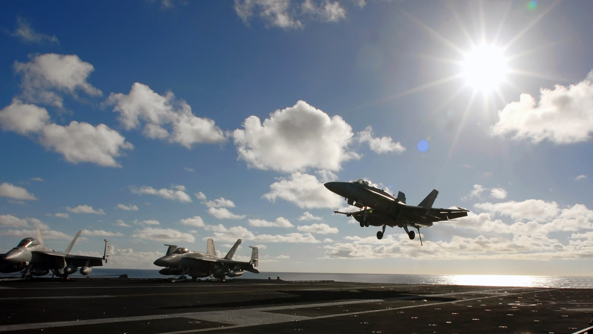 Military Aircraft Airplane Jets Sky Military Clouds Aircraft Aircraft Carrier F A 18 Hornet 1920x1080