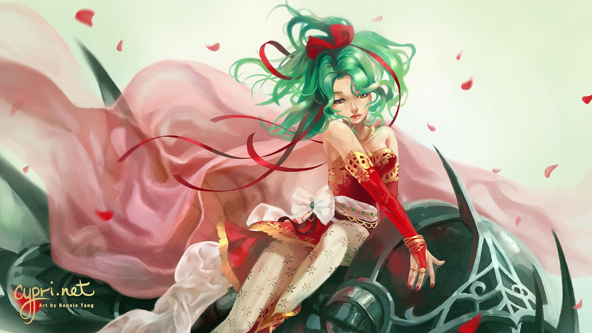 Terra Branford Final Fantasy Final Fantasy Vi Green Hair Bonnie Tang 1920x1080