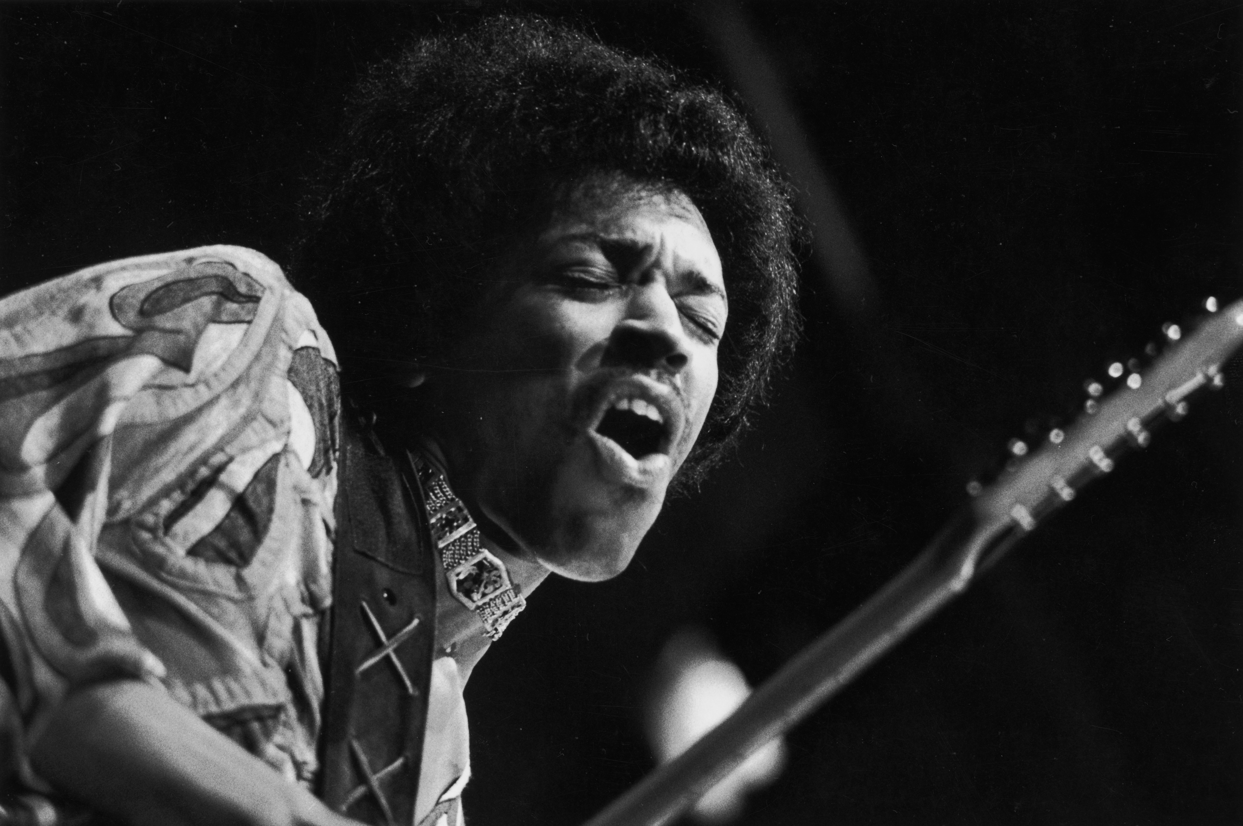 Jimi Hendrix Blues Rock Guitar Music Men Singer Celebrity Monochrome 4112x2735