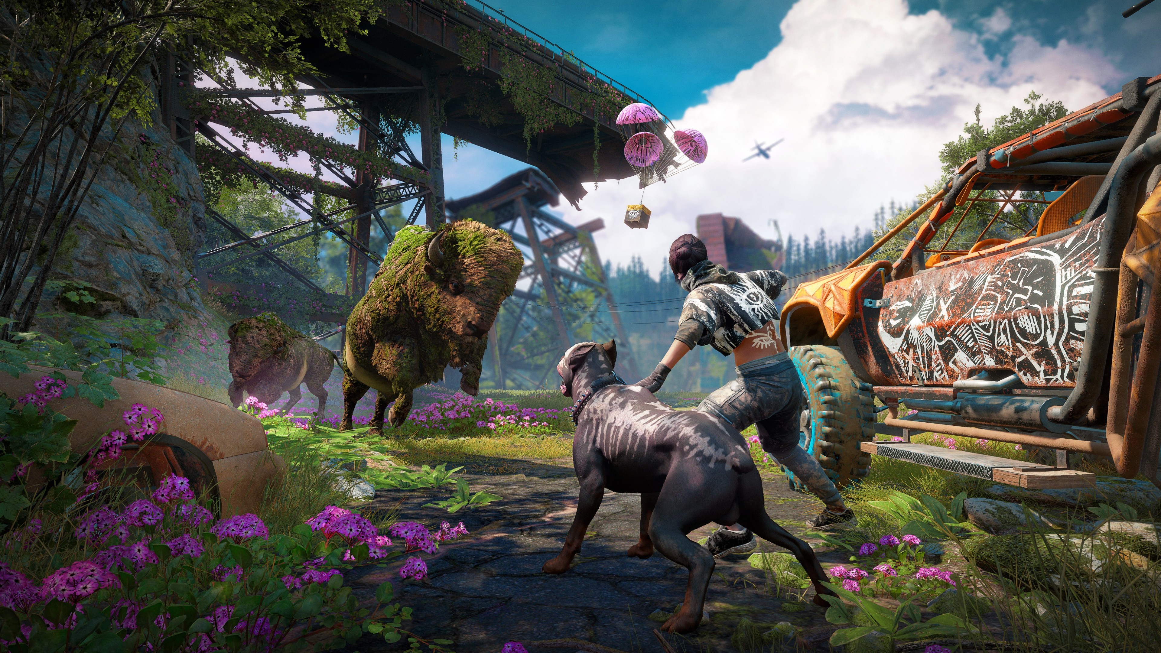 Far Cry New Dawn Video Games Ubisoft Colorful Video Game Art 2019 Year 3840x2160