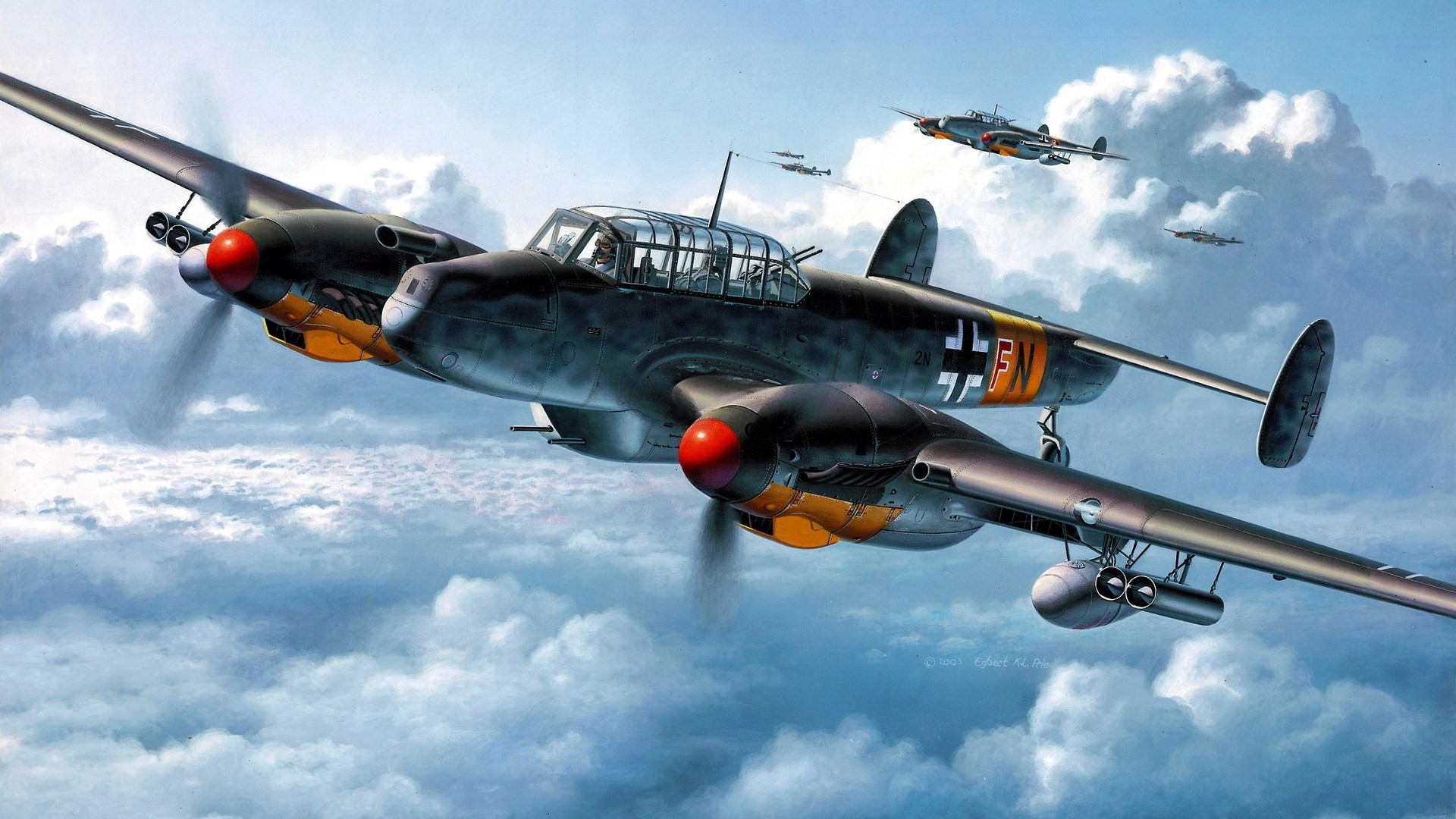 Military Messerschmitt Bf 110 1920x1080