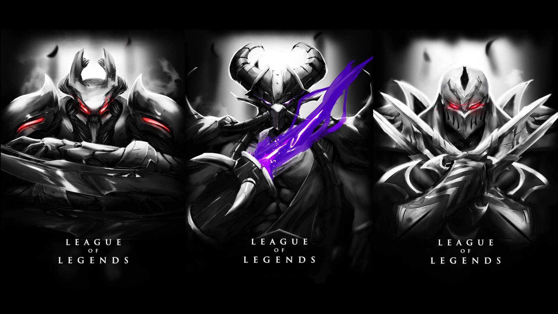 League Of Legends Nocturne Kassadin Zed 1920x1080