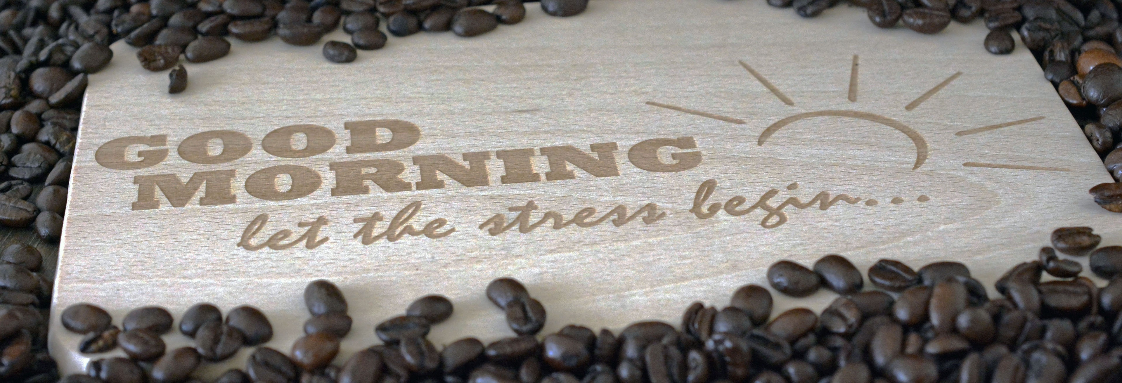Coffee Sign Coffee Beans Statement Food Good Morning 3840x1311