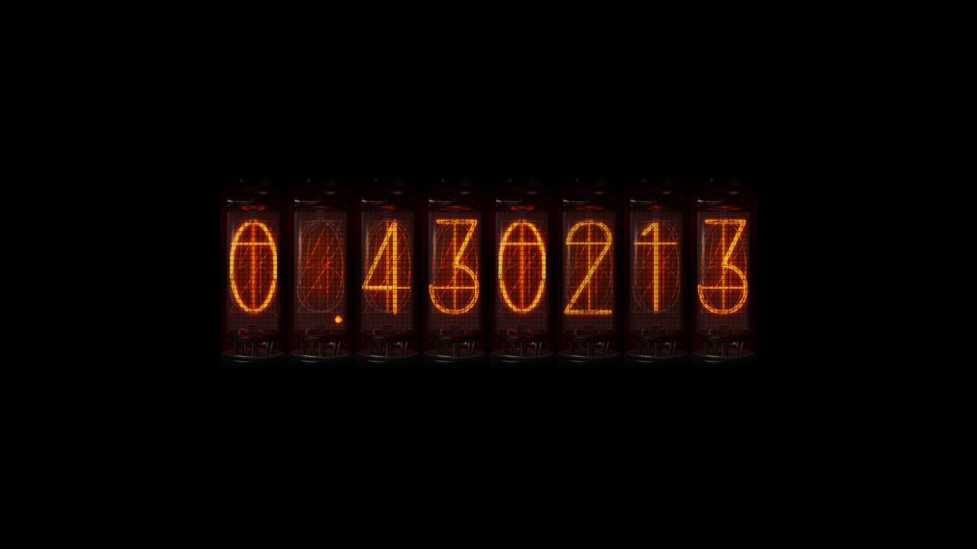 Steins Gate Anime Time Travel Divergence Meter Nixie Tubes Numbers 1920x1080