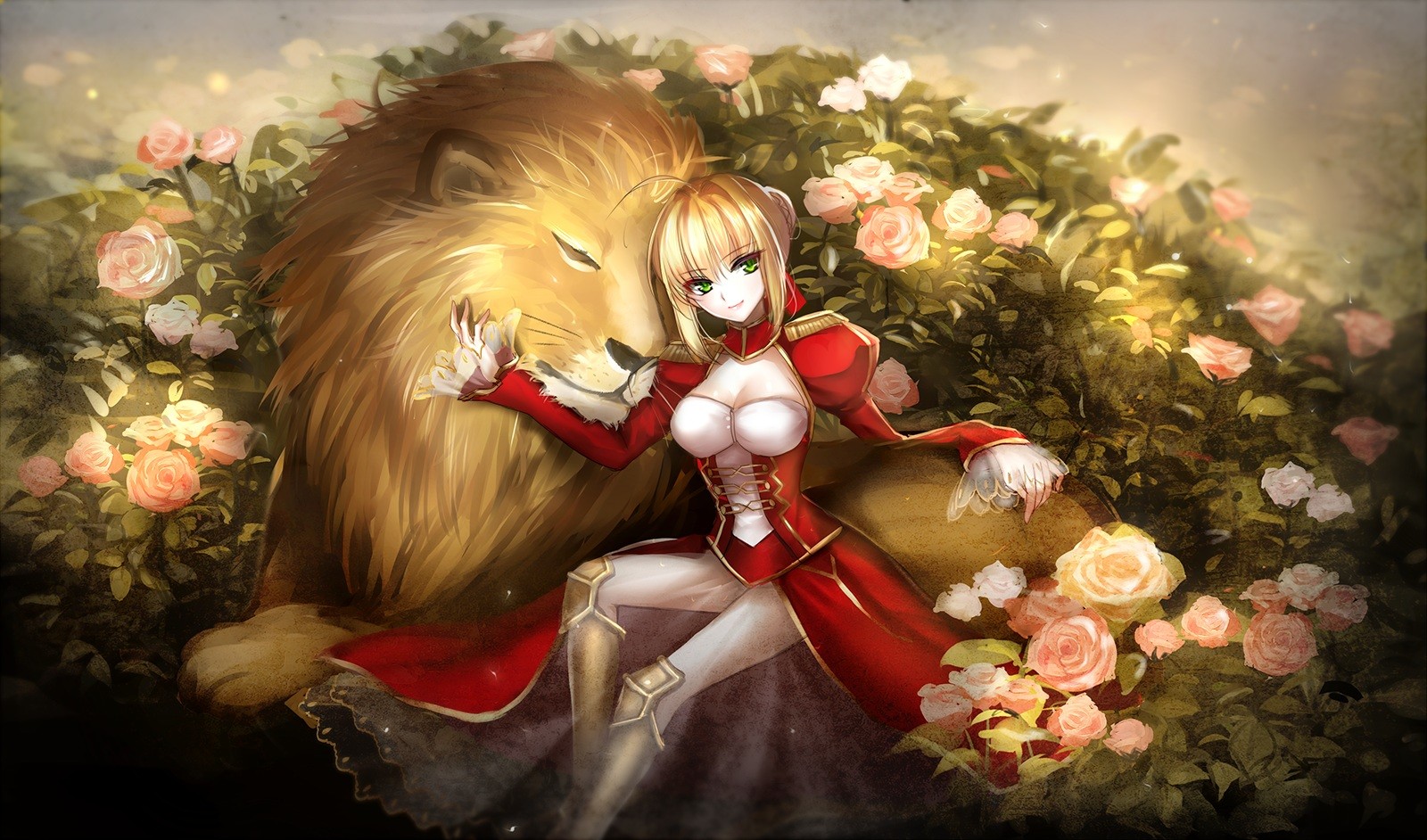 Fate Extra CCC Fate Series Lion Rose Saber Saber Extra 1600x942