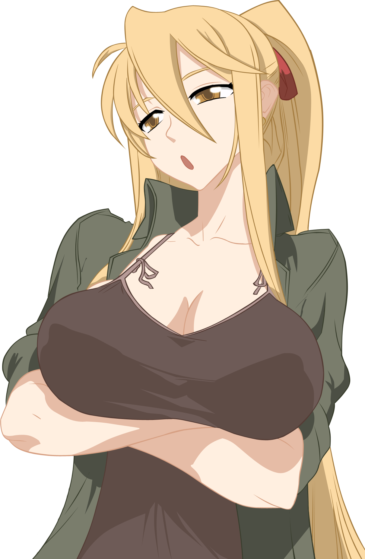 Anime Girls Anime Highschool Of The Dead Marikawa Shizuka Anime Vectors Vector Trace 1210x1853