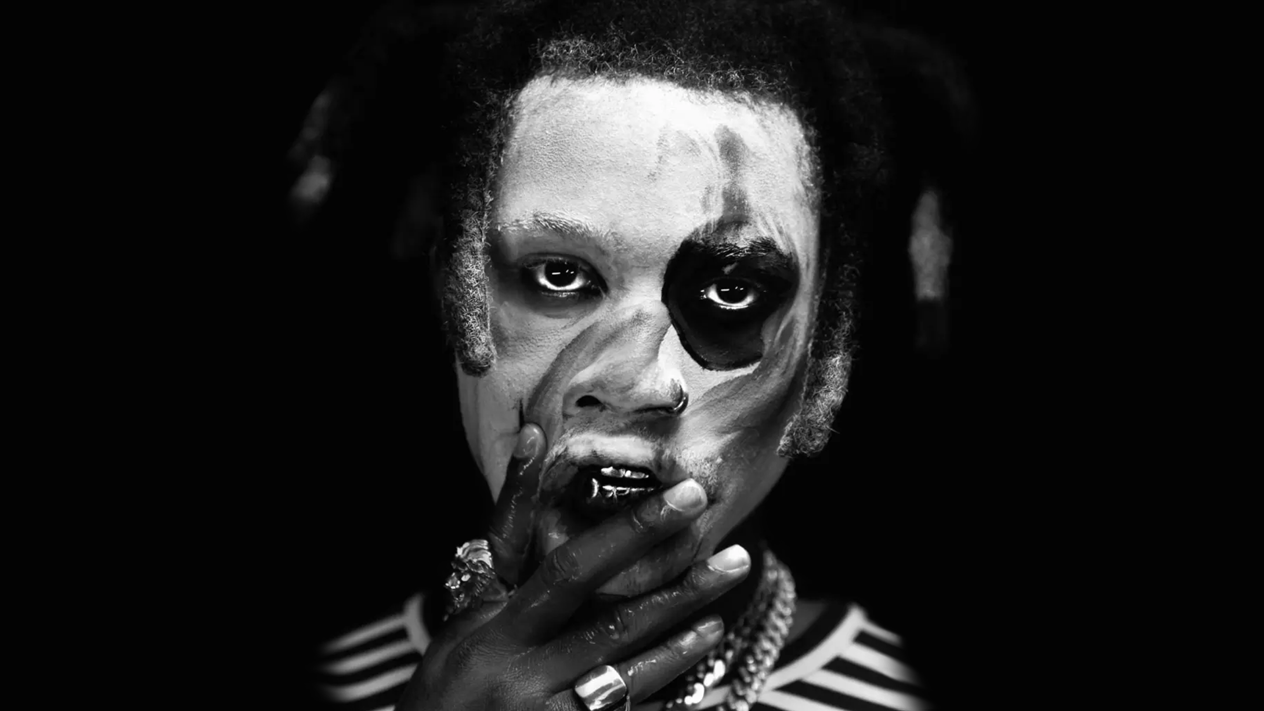 Denzel Curry Music Music Rap Hip Hop Trap Nation Monochrome 2560x1440