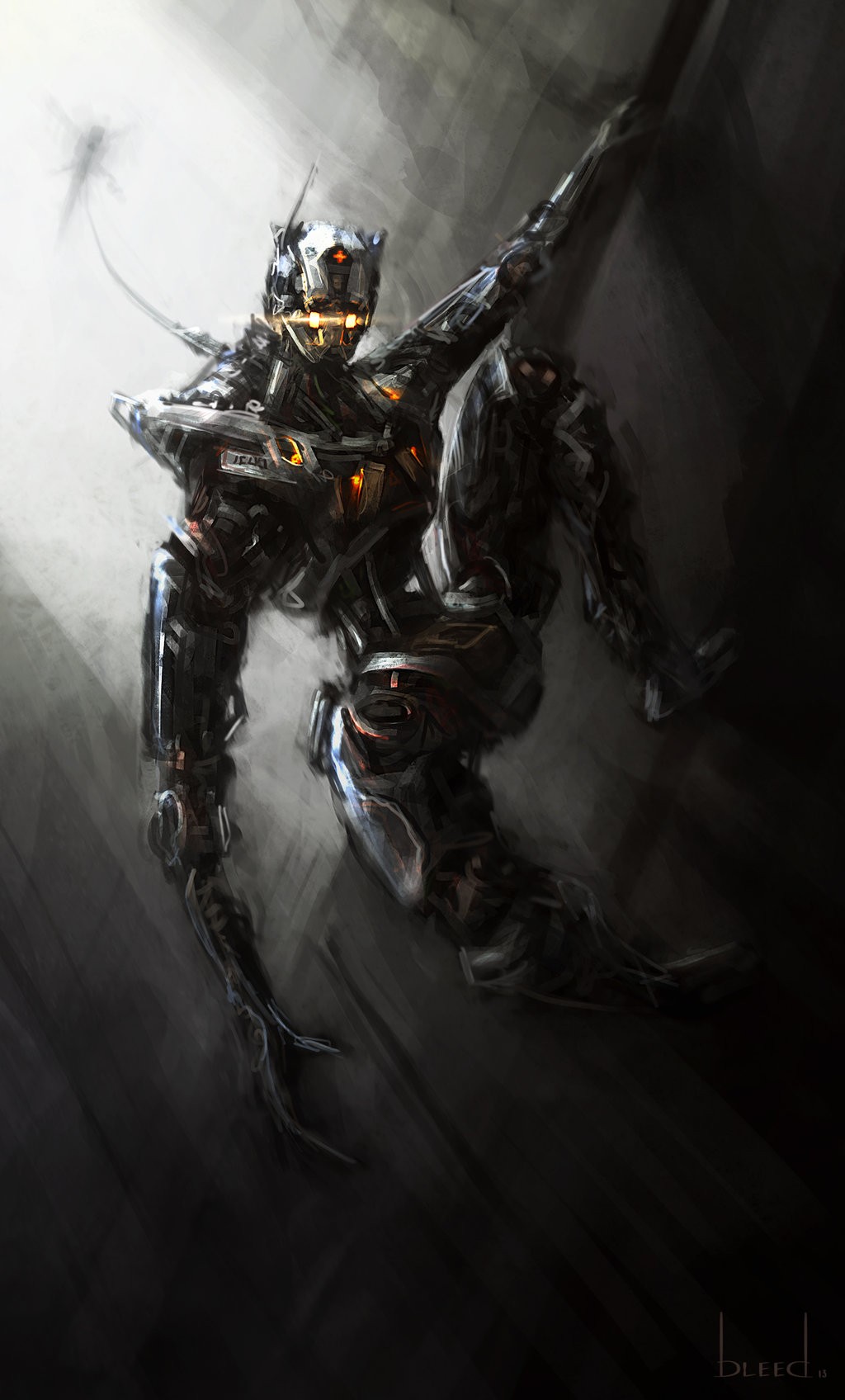 Blee D Bryan Artwork Mech Rescue Team Science Fiction Futuristic Machine Dark 1024x1696