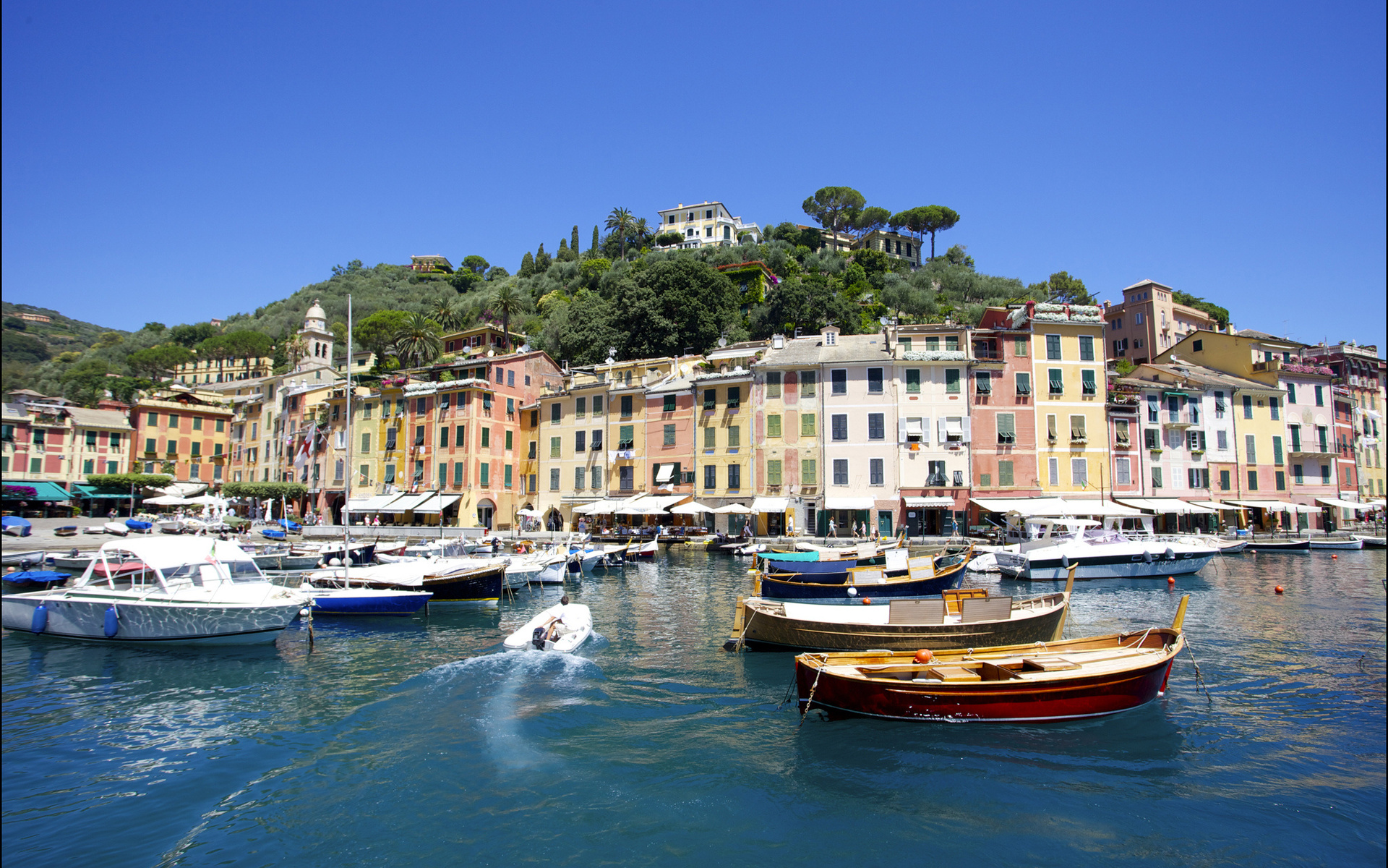 Italy Coast Rio Magiorri House Boat Portofino Village 1920x1200