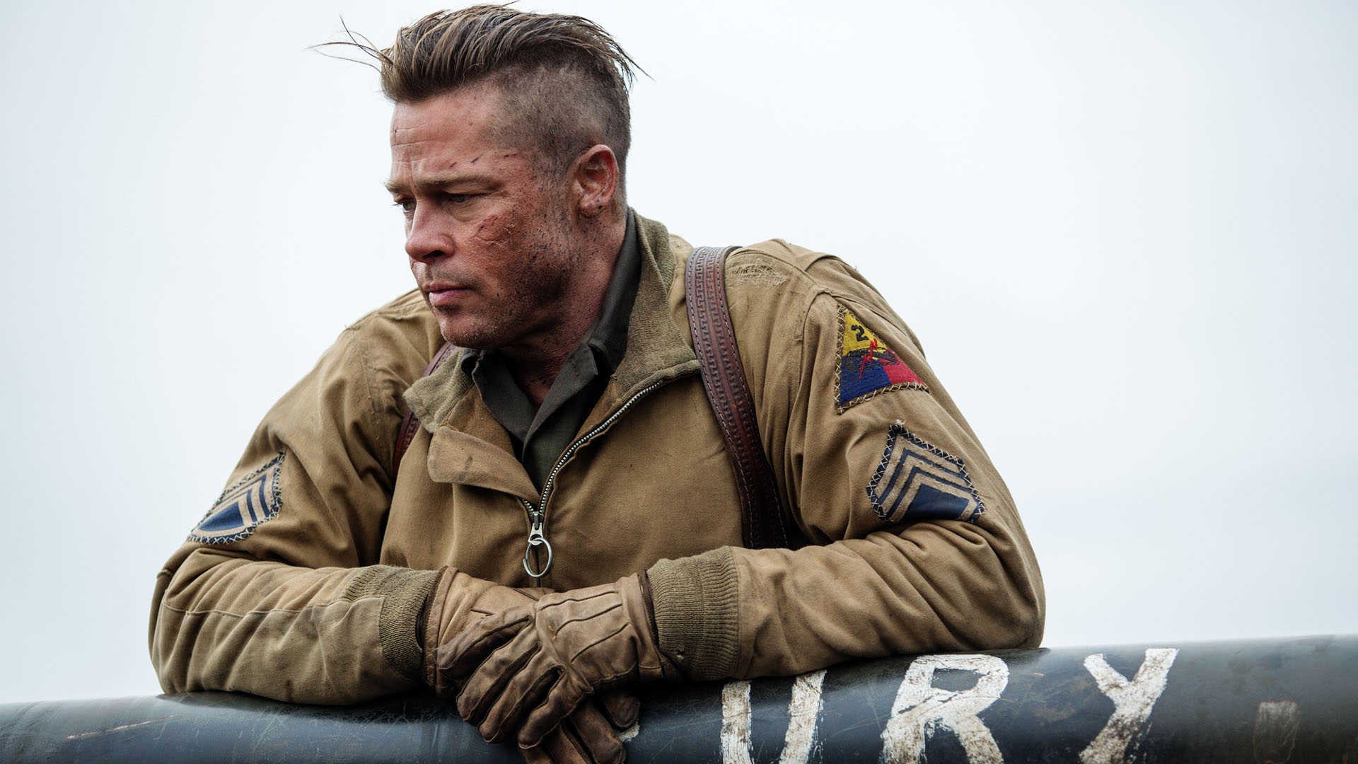 Brad Pitt Fury Movies 2015 Year Soldier Actor Sidecut Men Mohawk 1920x1080