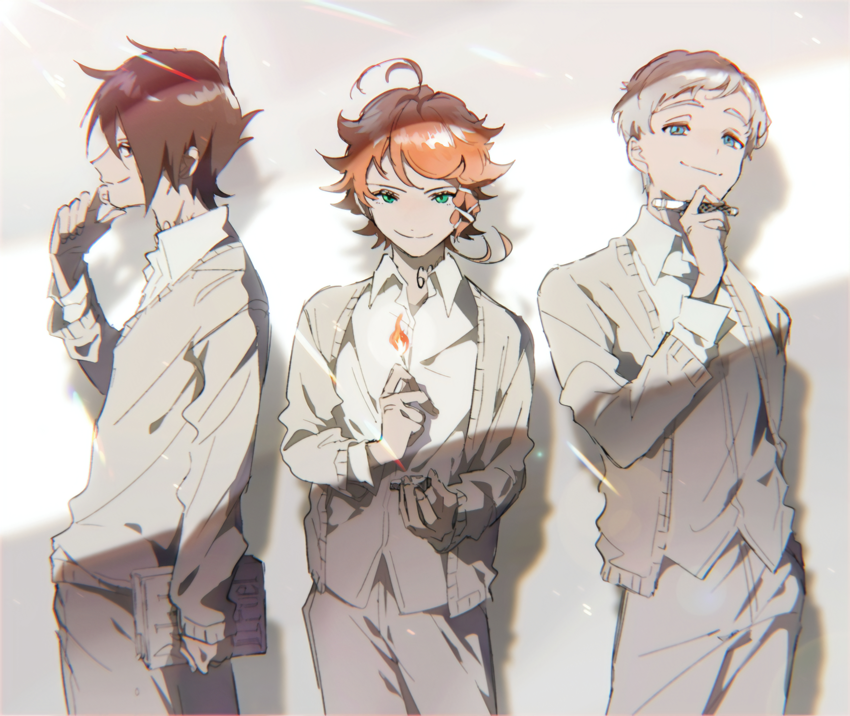 The Promised Neverland Matchstick Pen Books Smiling Anime 2821x2377