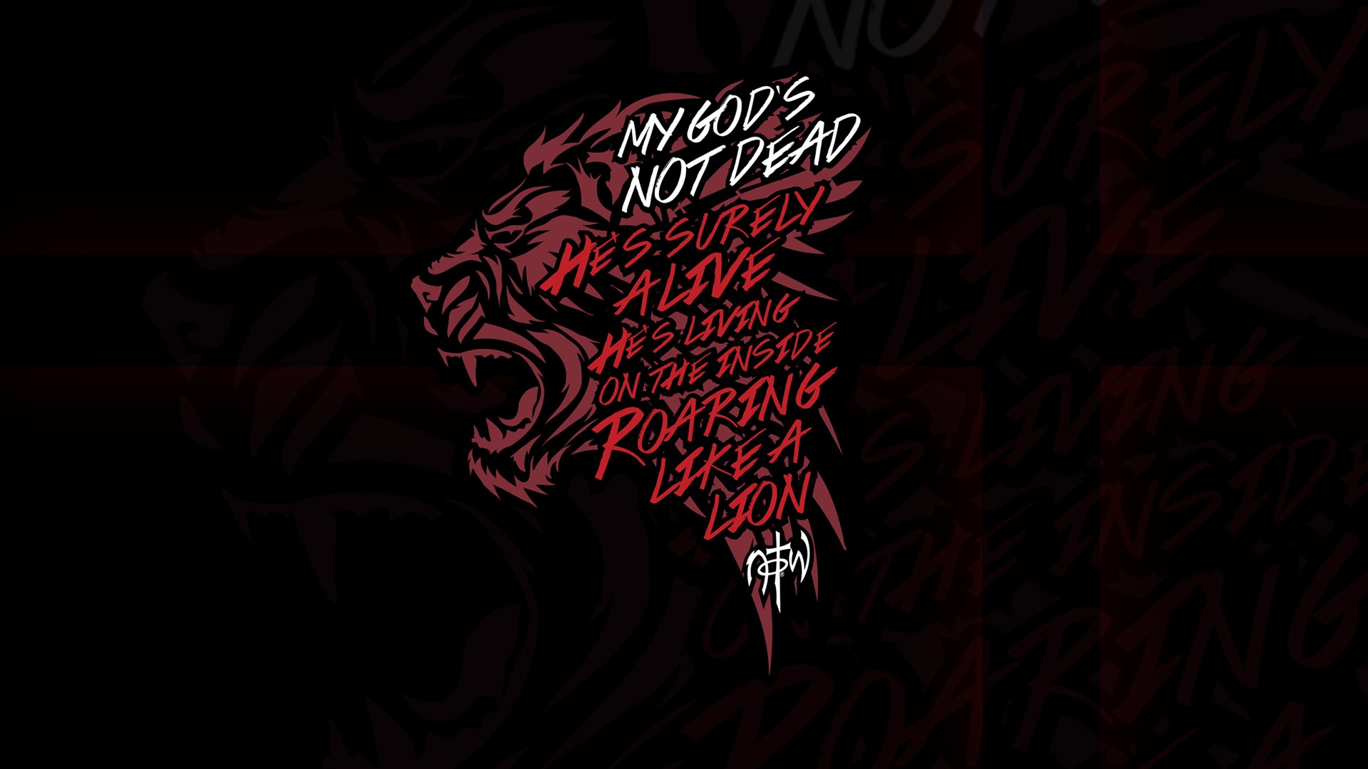 Red Lion Lyrics Typography 1920x1080