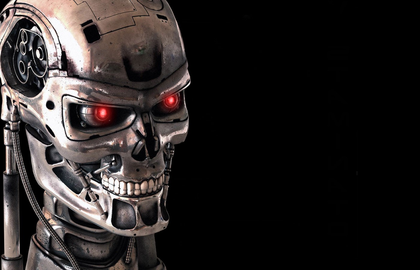 Terminator Endoskeleton Cyborg Red Eyes Machine Movies 1400x900