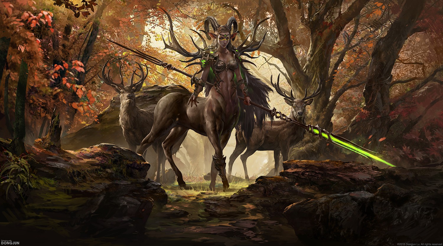 Fantasy Art Centaur Deer 1500x835