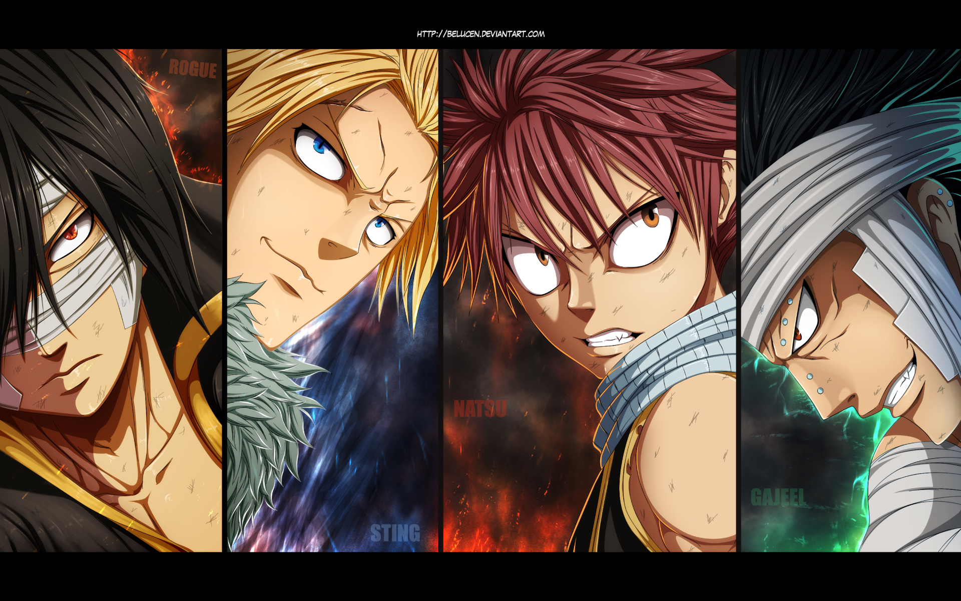 Rogue Cheney Sting Eucliffe Natsu Dragneel Gajeel Redfox 1920x1200