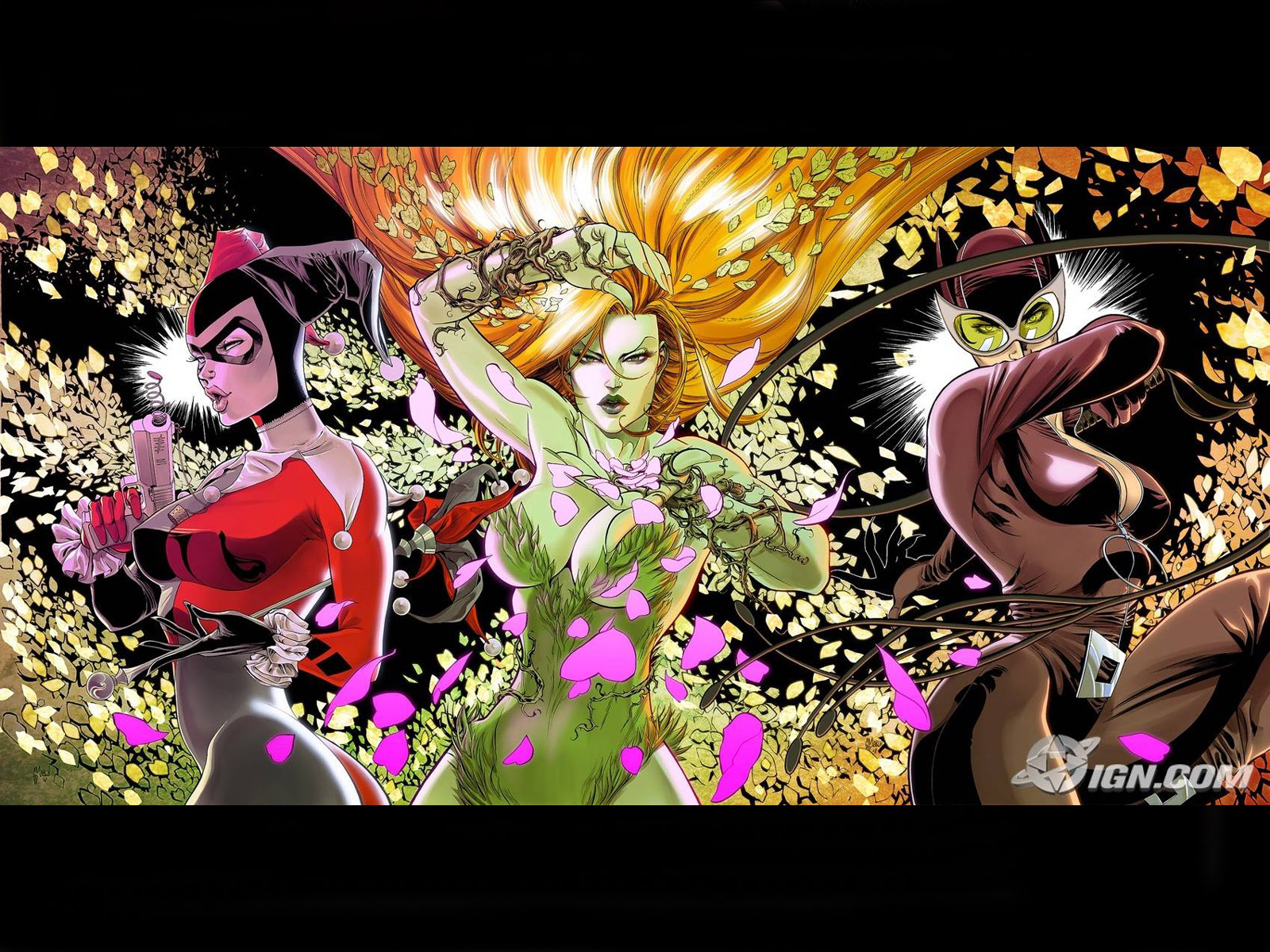 Harley Quinn Poison Ivy 1600x1200