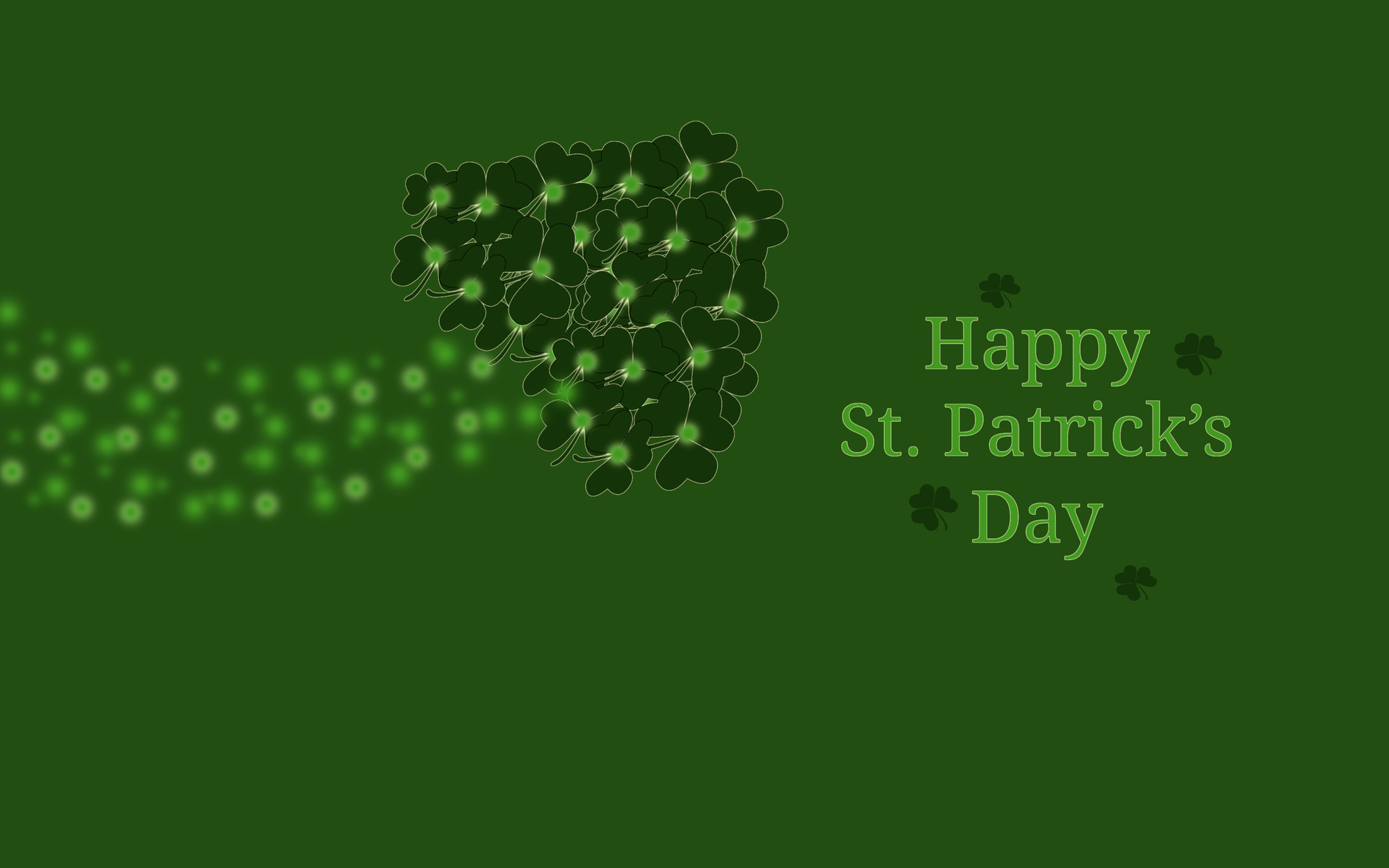 St Patricks Day Clover Green 1920x1200