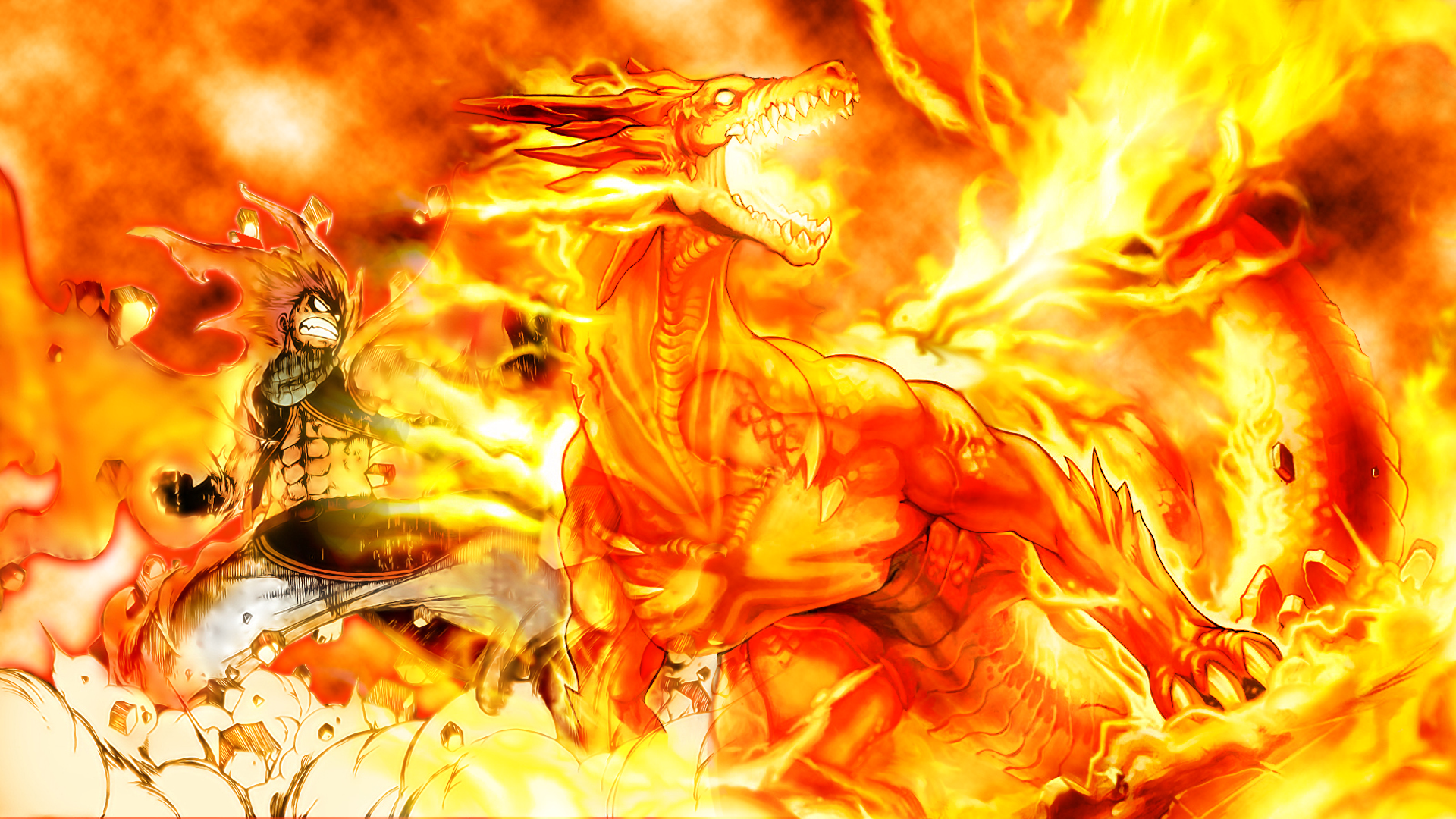 Fairy Tail Dragneel Natsu Dragon Fire Anime Boys Anime 1920x1080.