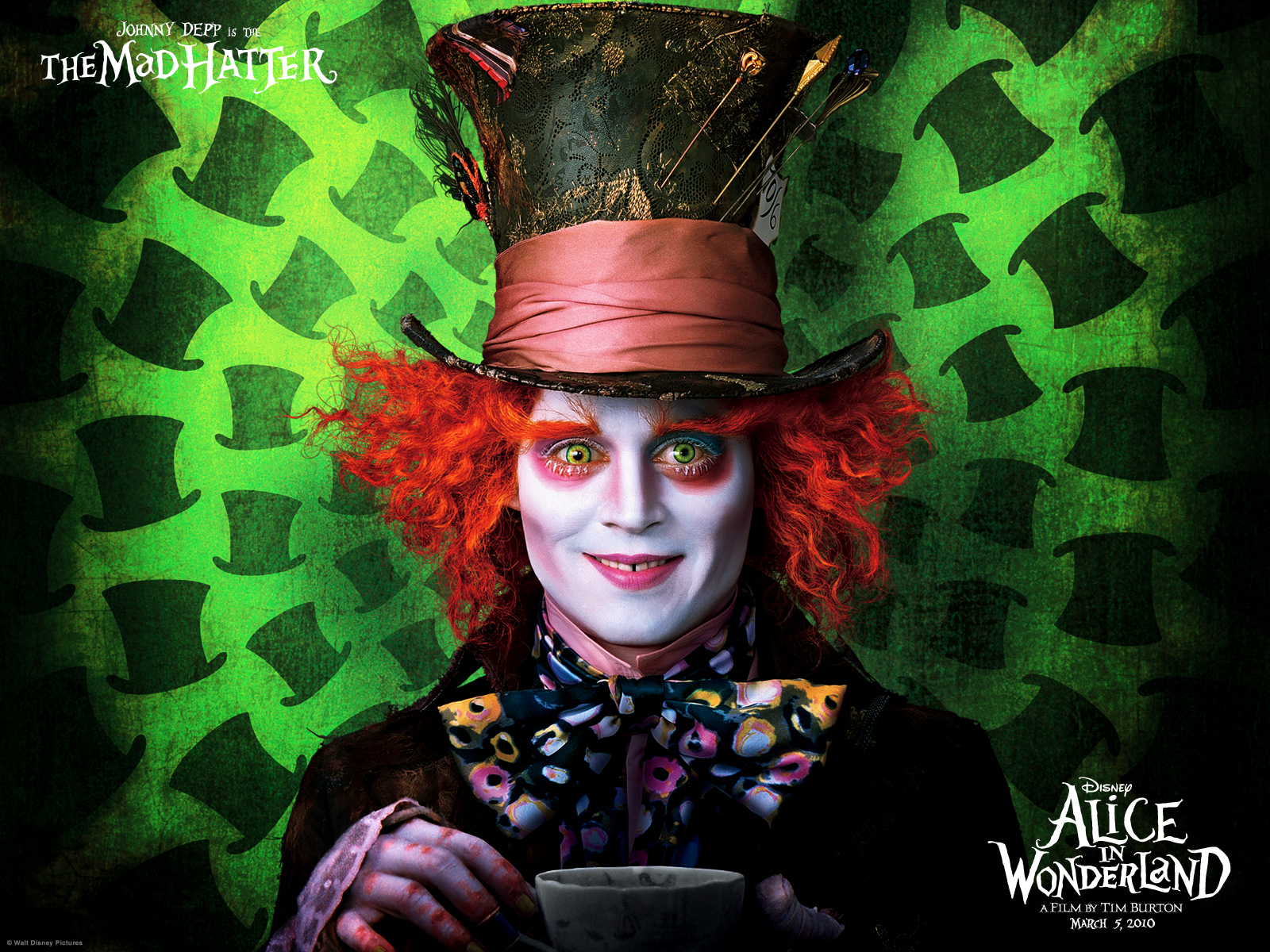 Johnny Depp Mad Hatter 1600x1200