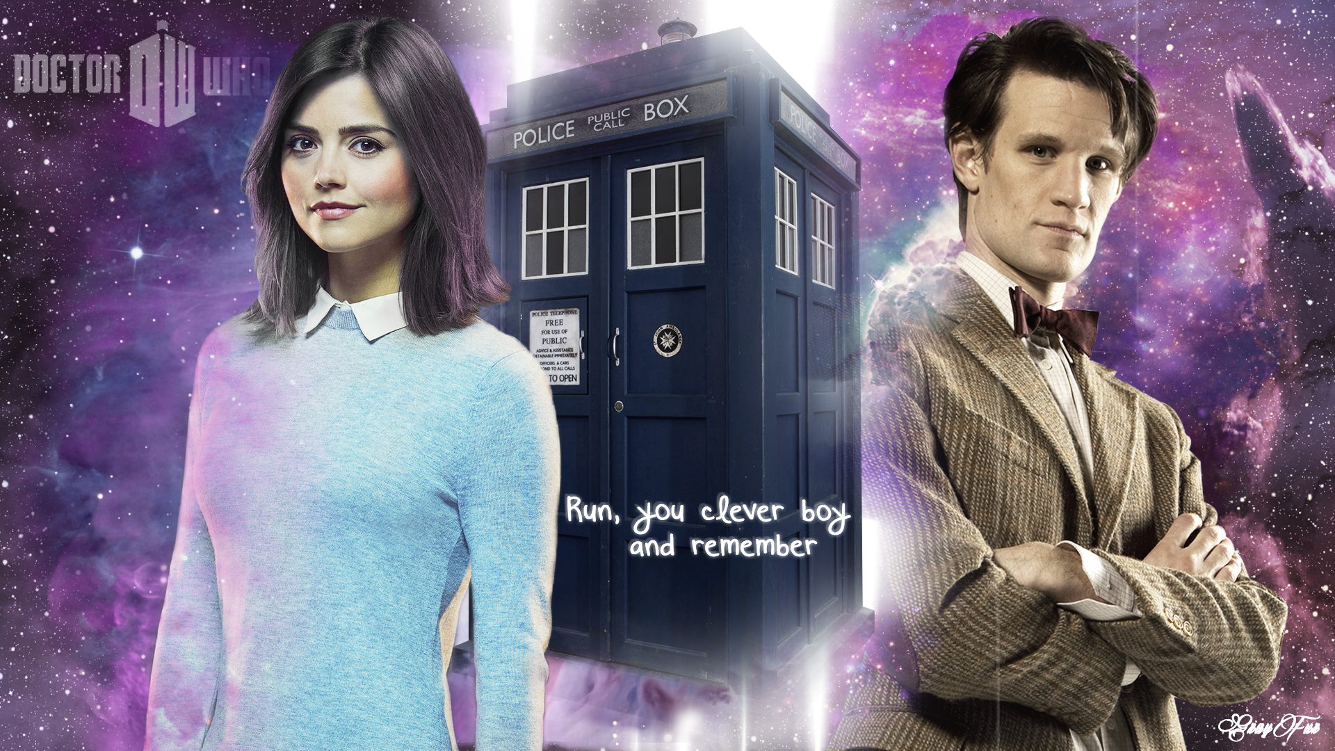 Doctor Who Clara Oswald Jenna Coleman Tardis 1920x1080