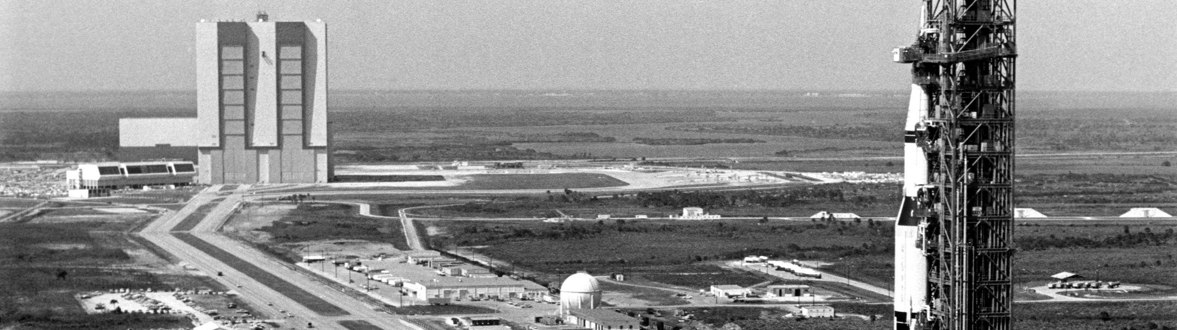 Cape Canaveral Saturn V Launch Pads History Multiple Display 3839x1079
