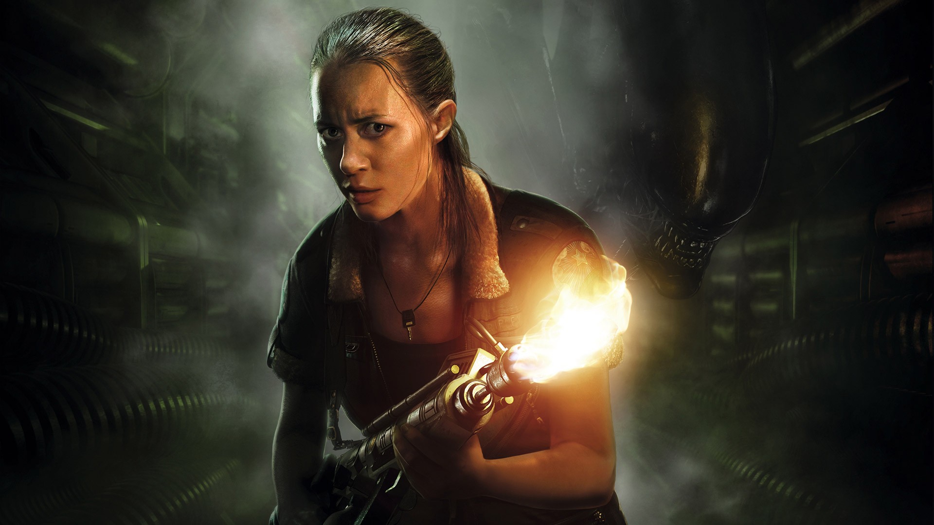 Alien Isolation Video Games Amanda Ripley Xenomorph Video Game Heroes Flamethrower 1920x1080