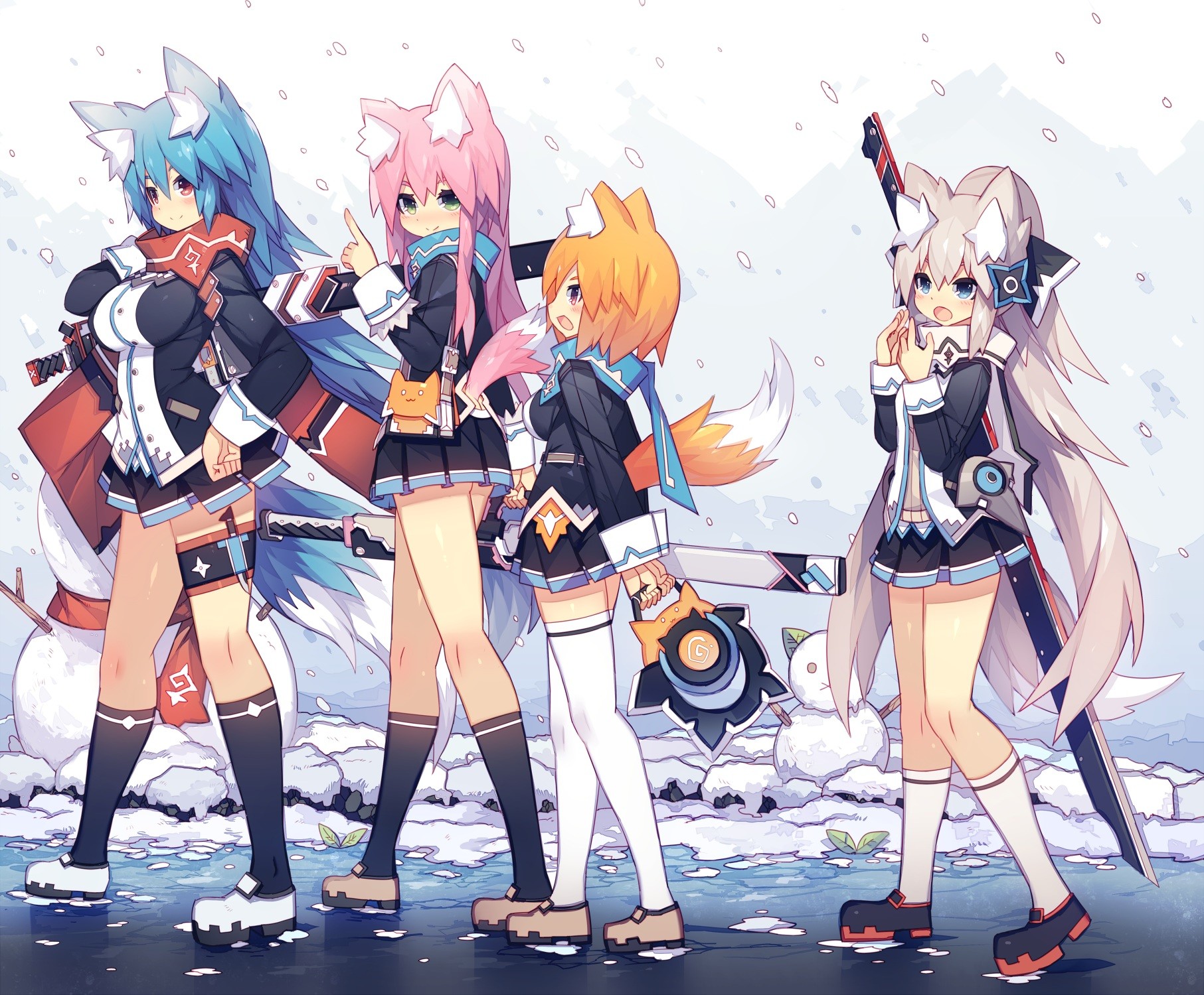 Anime Girls Anime Animal Ears Original Characters Mamuru 1813x1500