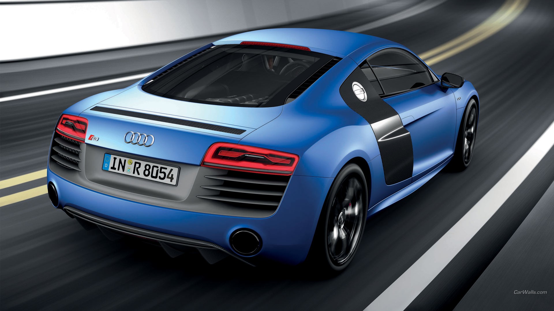 Audi R8 Blue Cars Audi Vehicle Car Audi R8 Type 42 Audi R8 V10 Plus 1920x1080