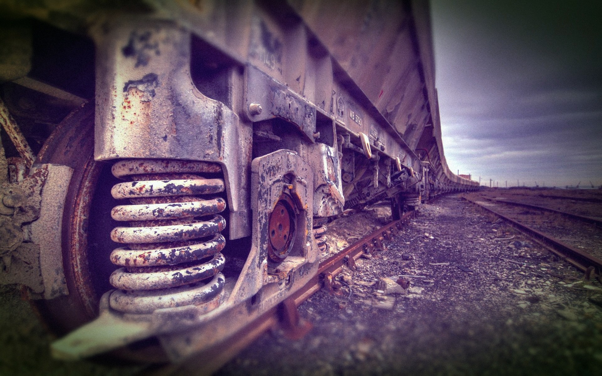 Vehicle Train Blurred Closeup 1920x1200