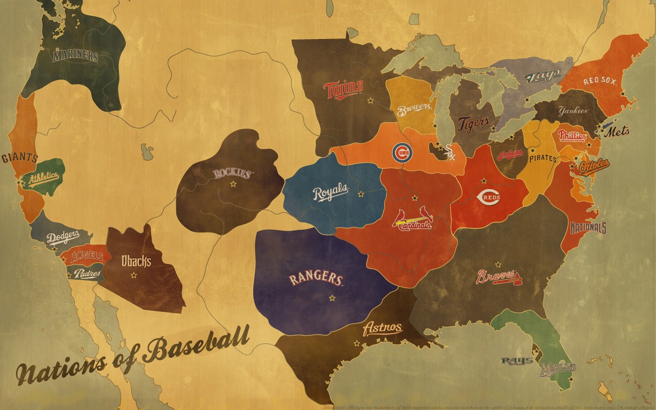 Baseball Major League Baseball Map 1280x800