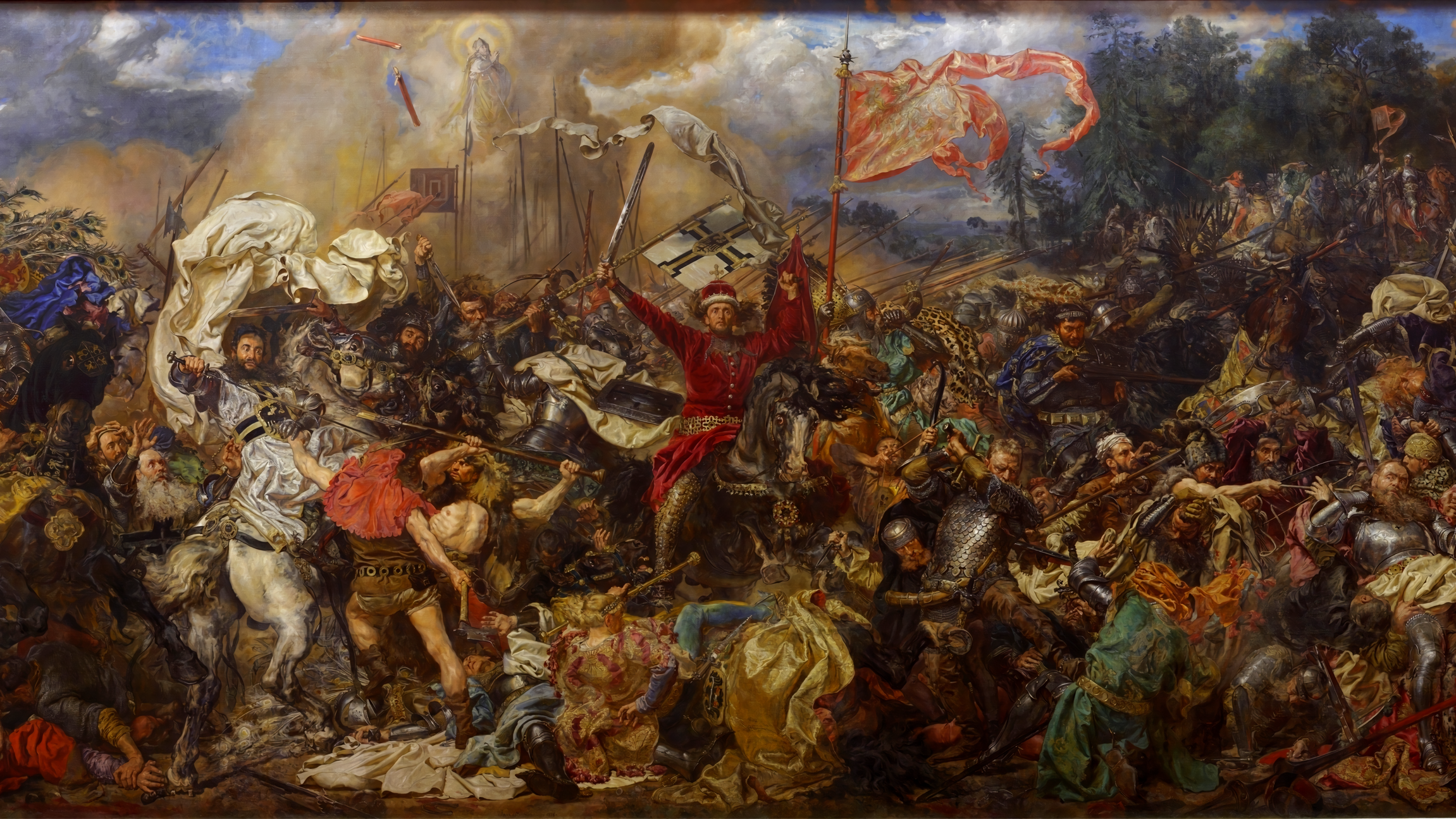 War Jan Matejko Battle Of Grunwald Classical Art Poland Lithuania Teutonic Order 2302x1295