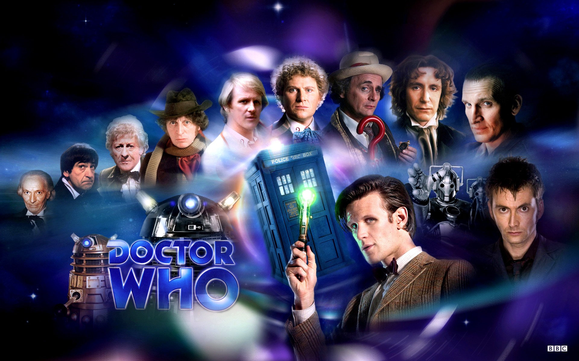 Doctor Who The Doctor TARDiS Tenth Doctor Eleventh Doctor Cybermen Daleks Christopher Eccleston Matt 1920x1200