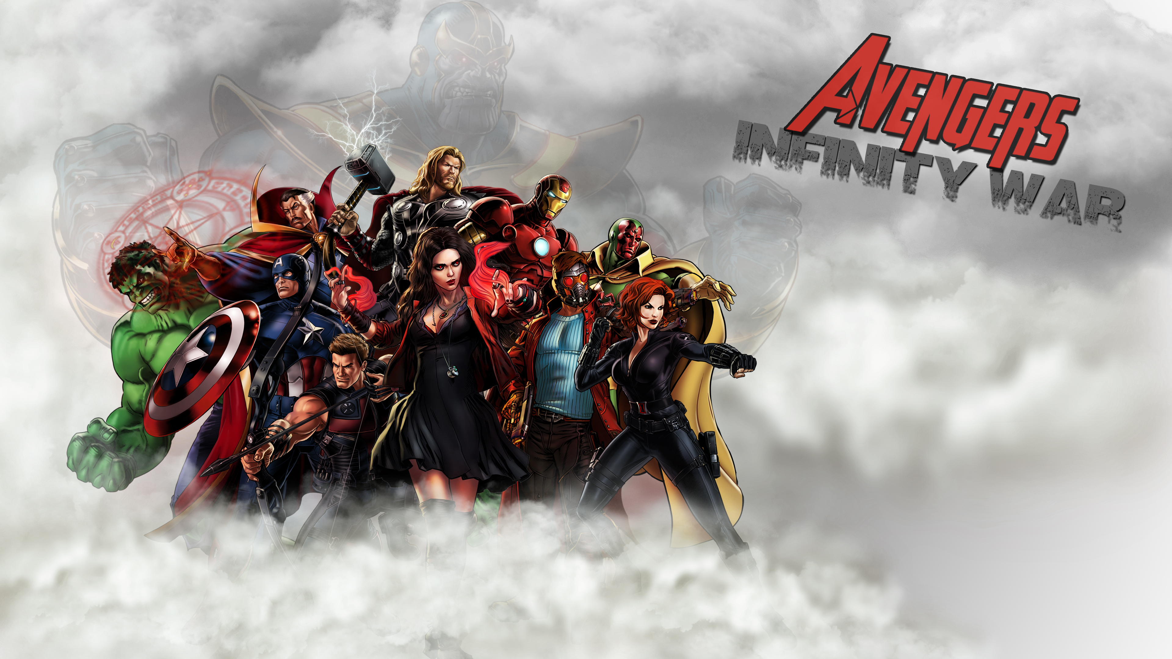 Avengers Infinity War The Avengers Hulk Doctor Strange Captain America Thor Hawkeye Scarlet Witch Ir 3840x2160