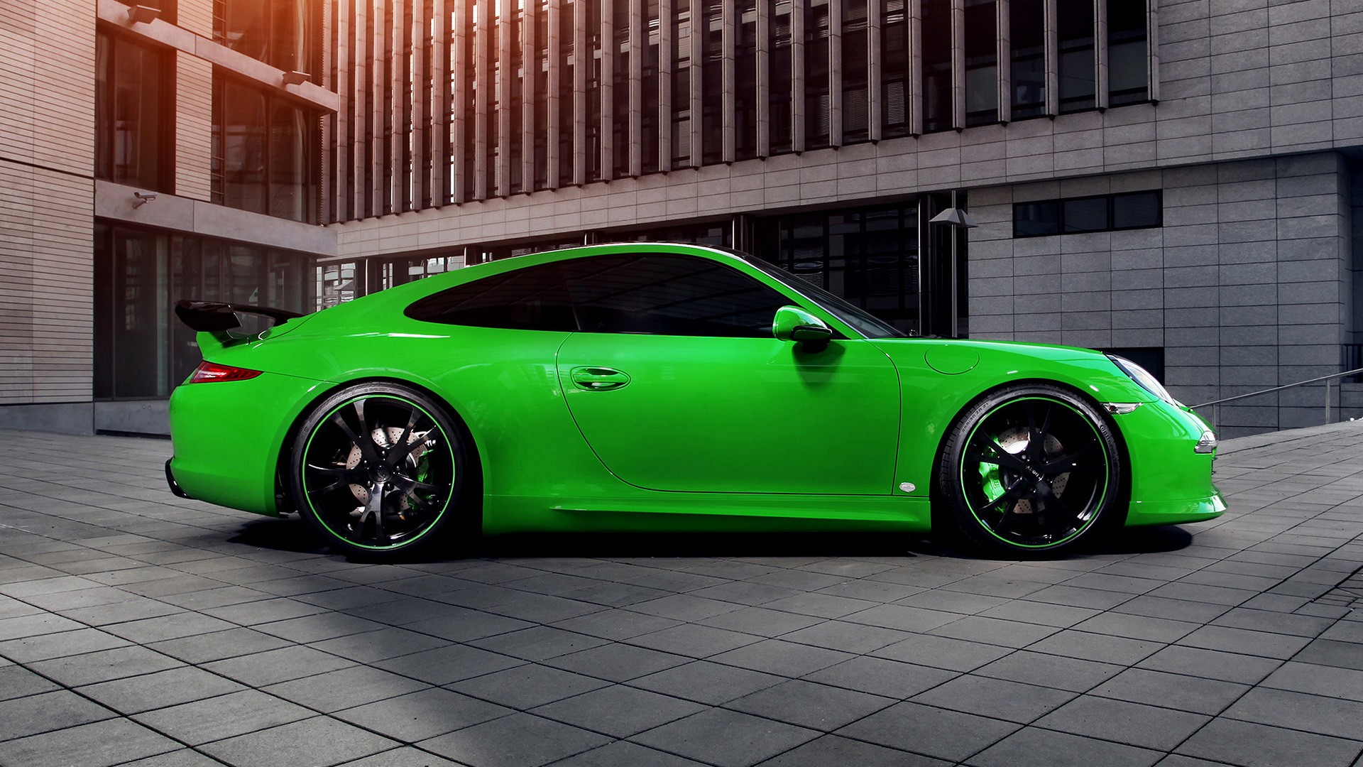 Car Porsche Porsche Carrera 4S Porsche 911 Porsche 911 Carrera 4S Green Cars Side View 1920x1080