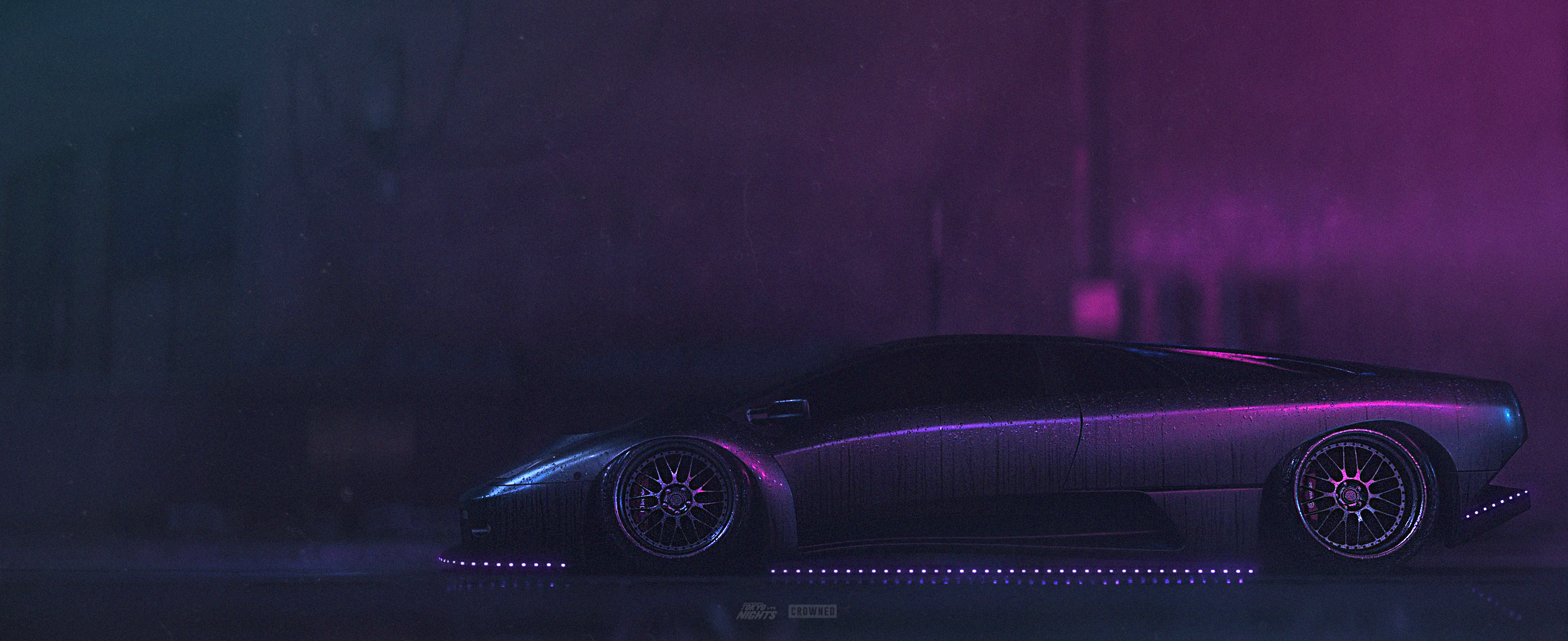 CROWNED Need For Speed Car Vehicle Purple 3424x1400