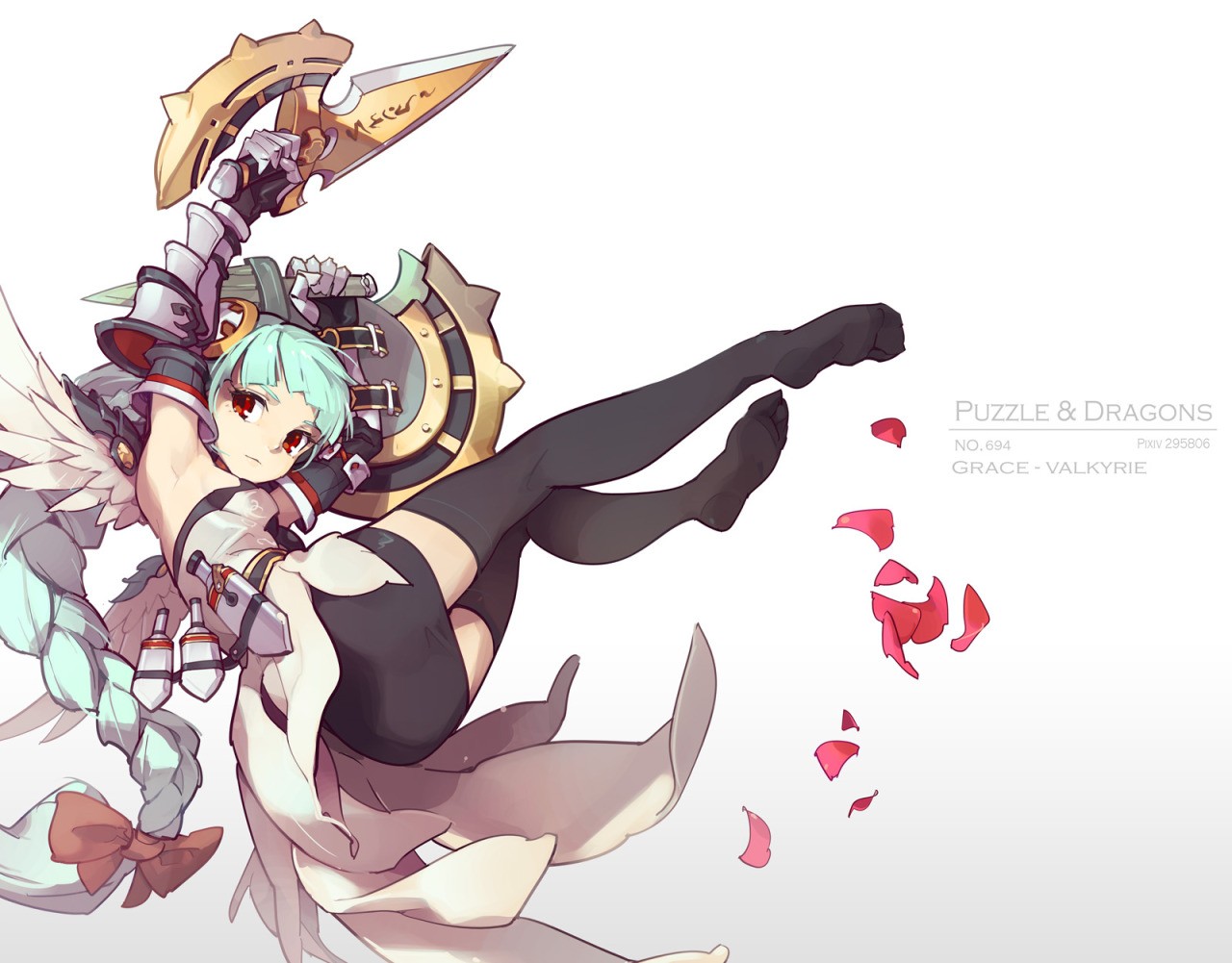 Puzzle Dragons Anime Girls Red Eyes 1280x1001