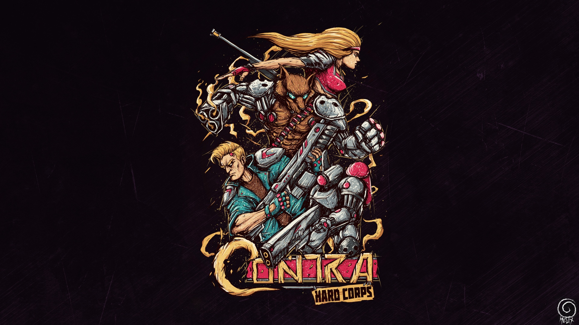 Contra Video Games Artwork 1920x1080