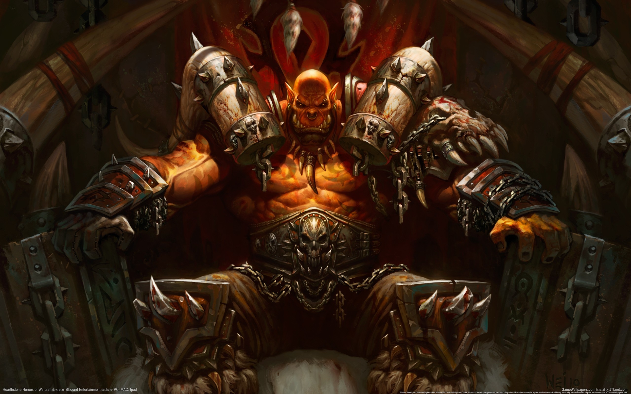 Hearthstone Garrosh Hellscream Warcraft World Of Warcraft 2560x1600