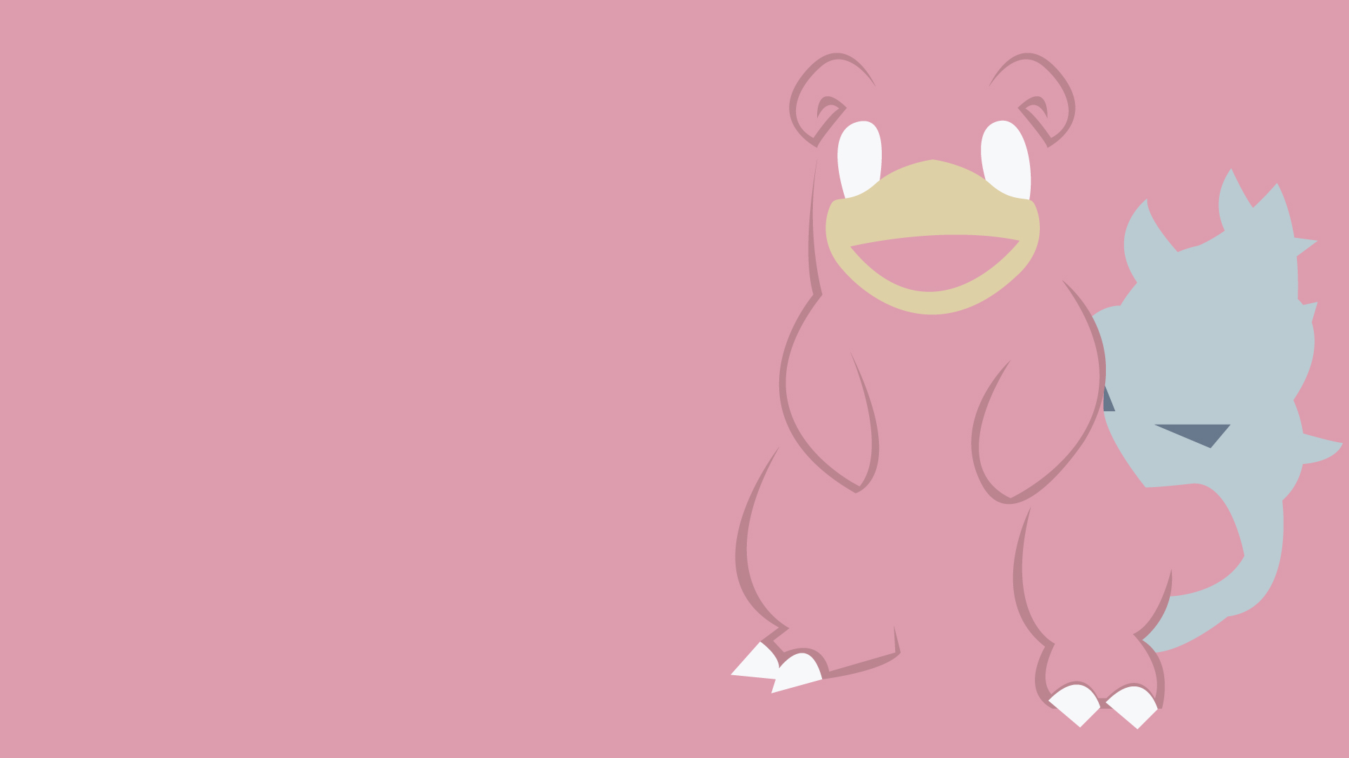 Slowbro Pokemon Minimalist 1920x1080