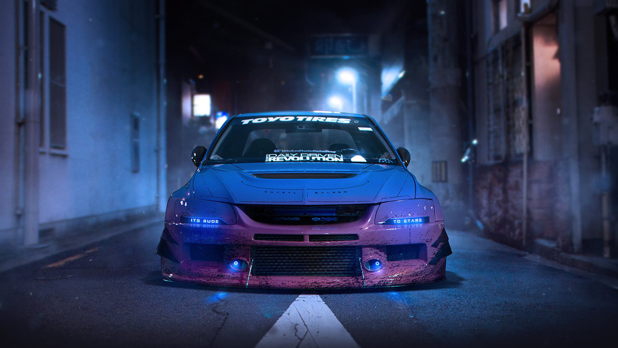 Mitsubishi Lancer Evo IX Japanese Cars Tuning Car 2048x1152