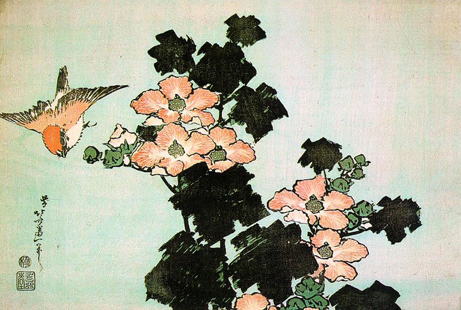 Hokusai Birds Flowers 1500x1009