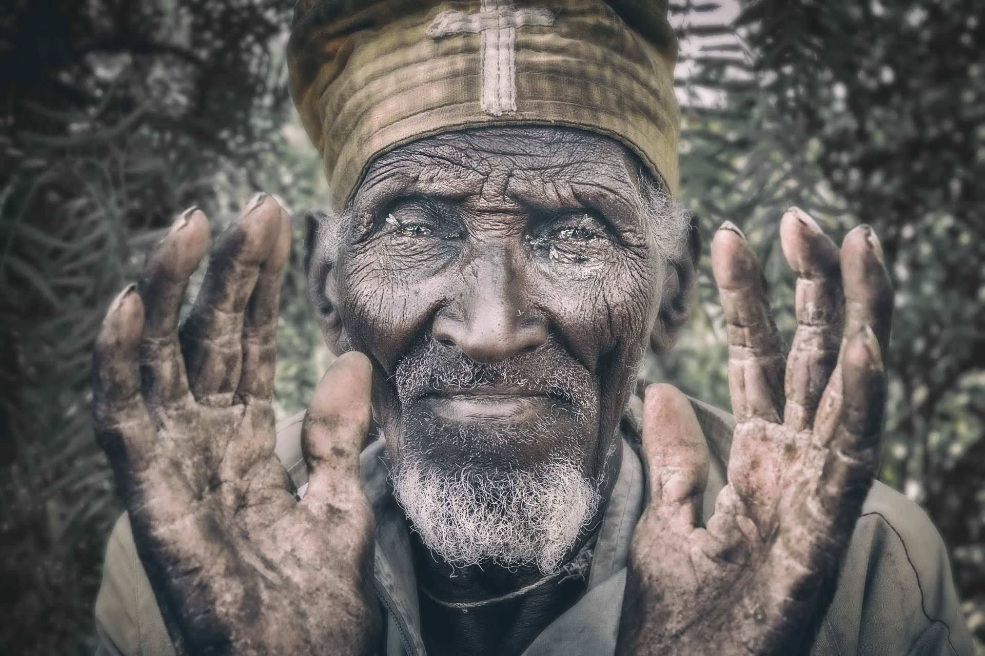 Ethiopia Old Men Face People 1920x1280