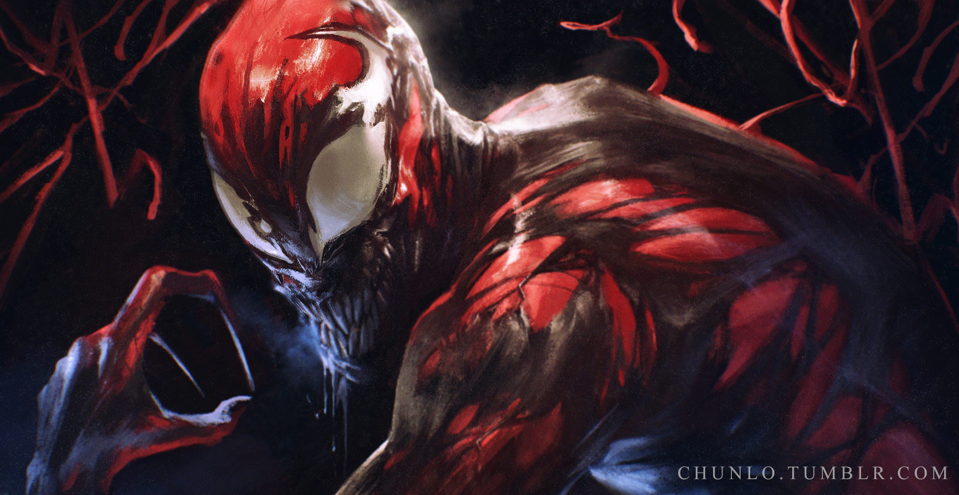 Carnage Symbiote Digital MCU Chun Lo Artwork Spider Man 1920x991