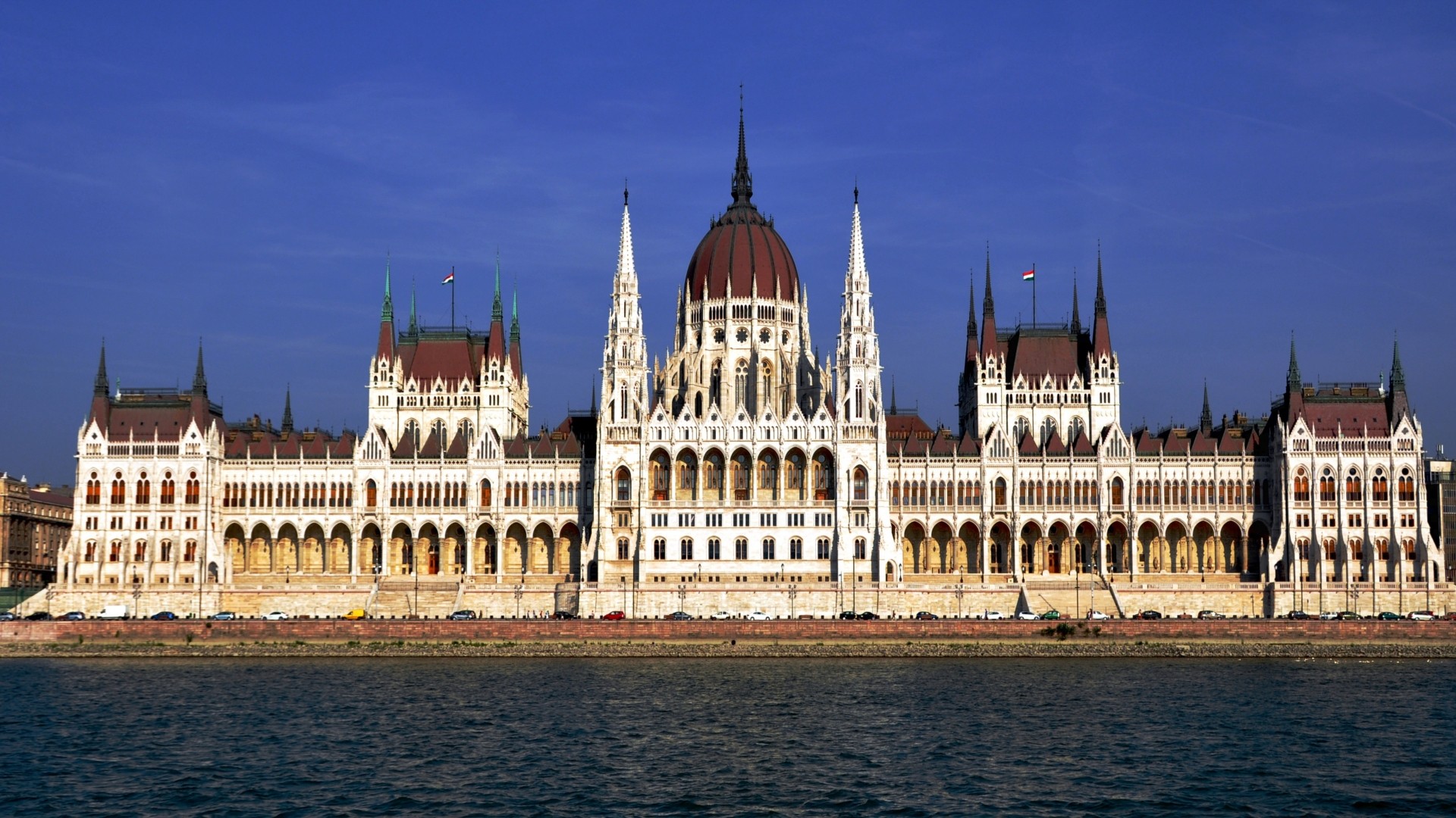 Architecture Old Building City Capital Sky Budapest Hungary Hungarian Parliament Building Tower Arch 1920x1080
