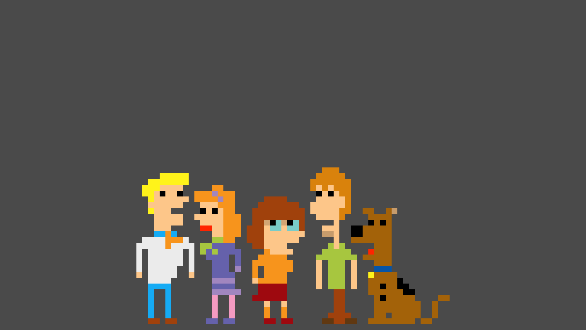 Pixel Art Pixels Scooby Doo Minimalism Daphne Blake 1920x1080