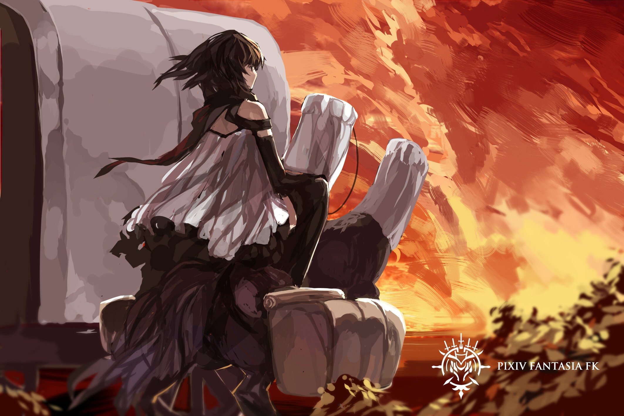 Swd3e2 Anime Girls Pixiv Fantasia Paradise Pffk Black Hair Anime 2125x1417