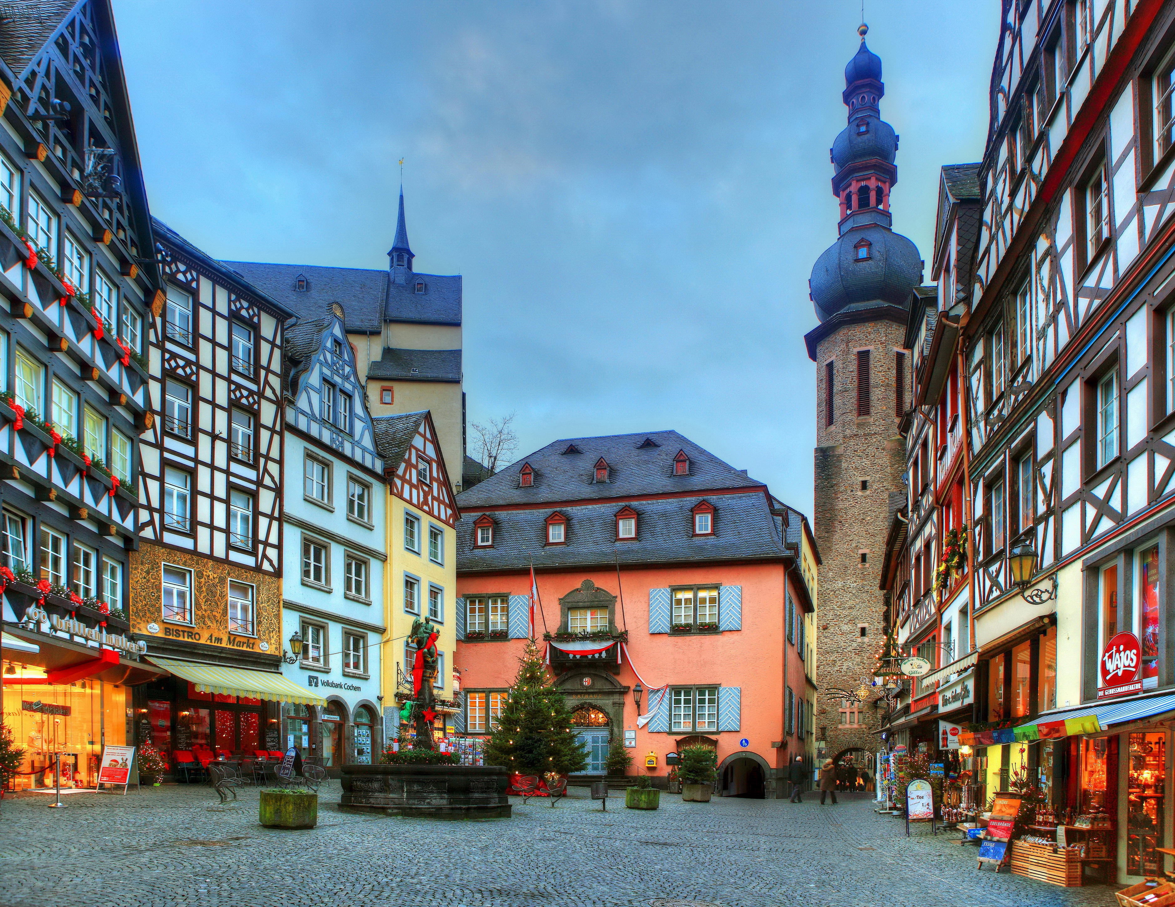 Man Made Cochem Germany Building Architecture Town 3755x2900