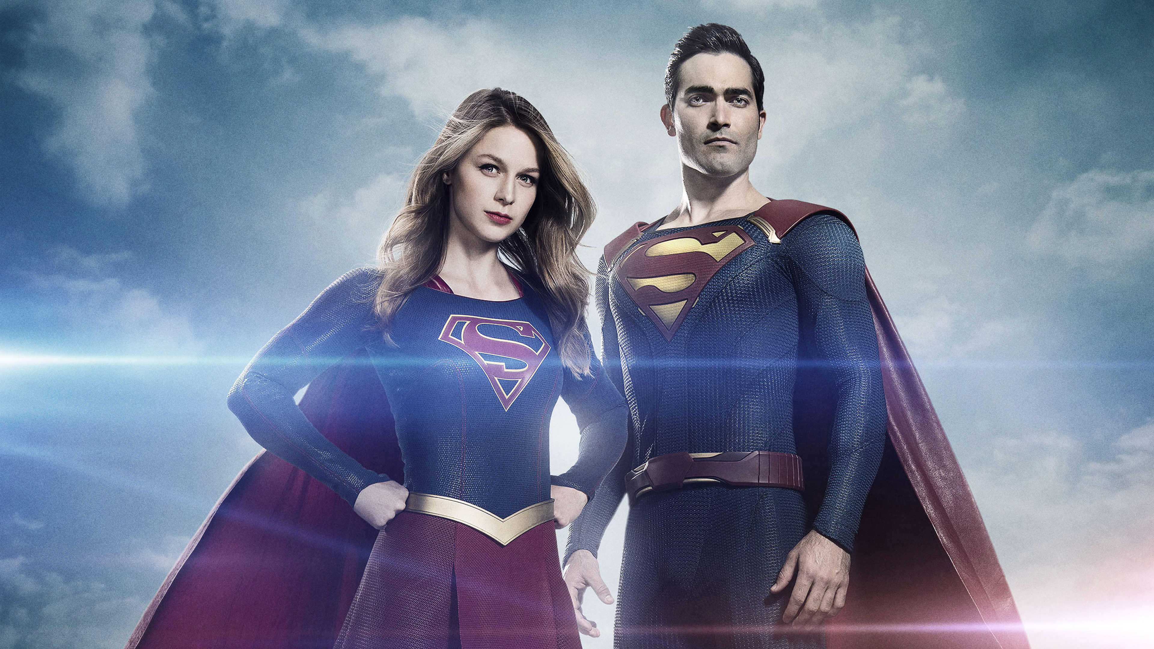Supergirl Superman Melissa Benoist Tyler Hoechlin 3840x2160